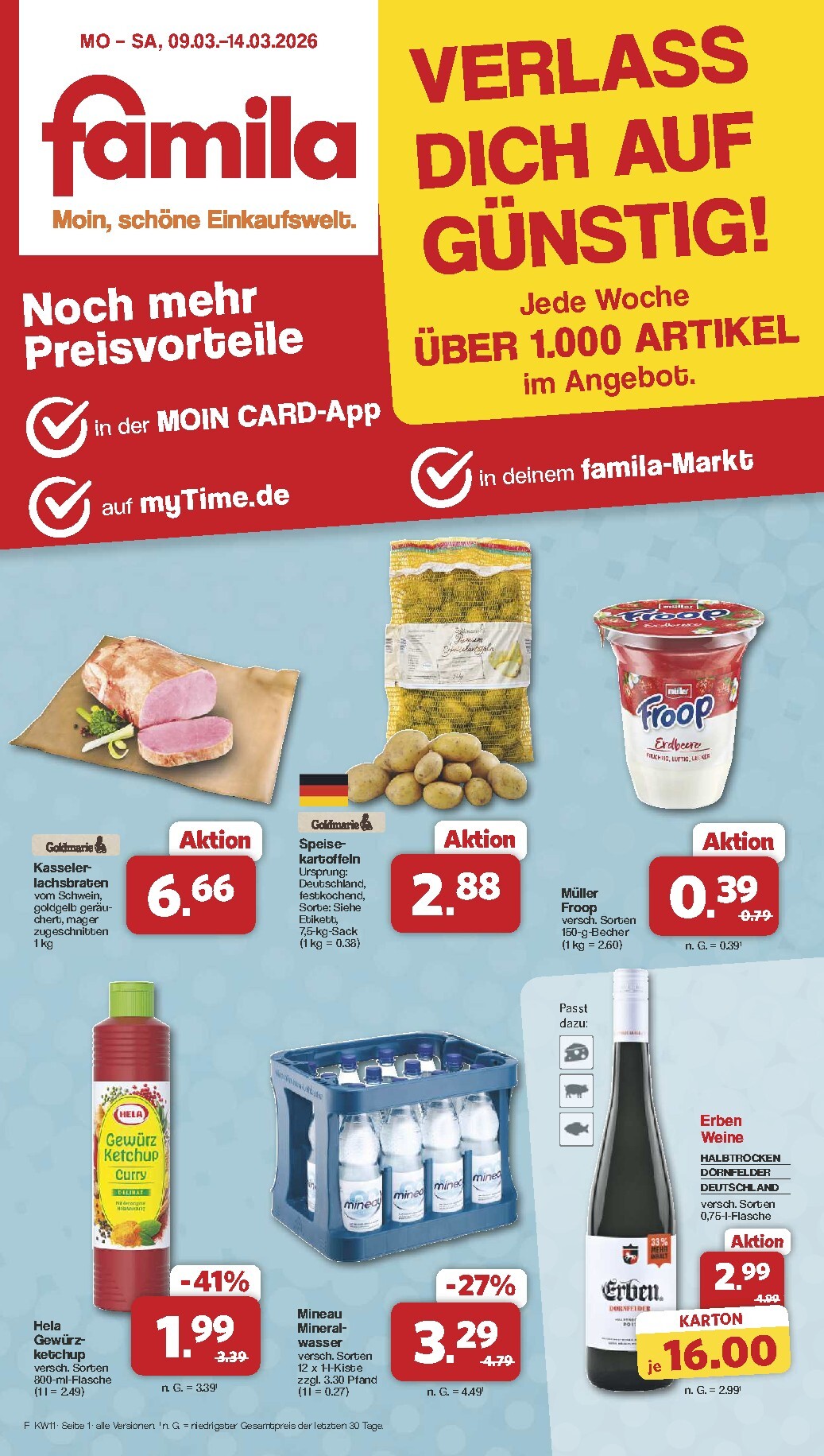 famila-nordwest - Famila Nordwest - Verlass dich auf Günstig-Prospekt gültig vom 09.03.2026 bis 14.03.2026 - page: 1