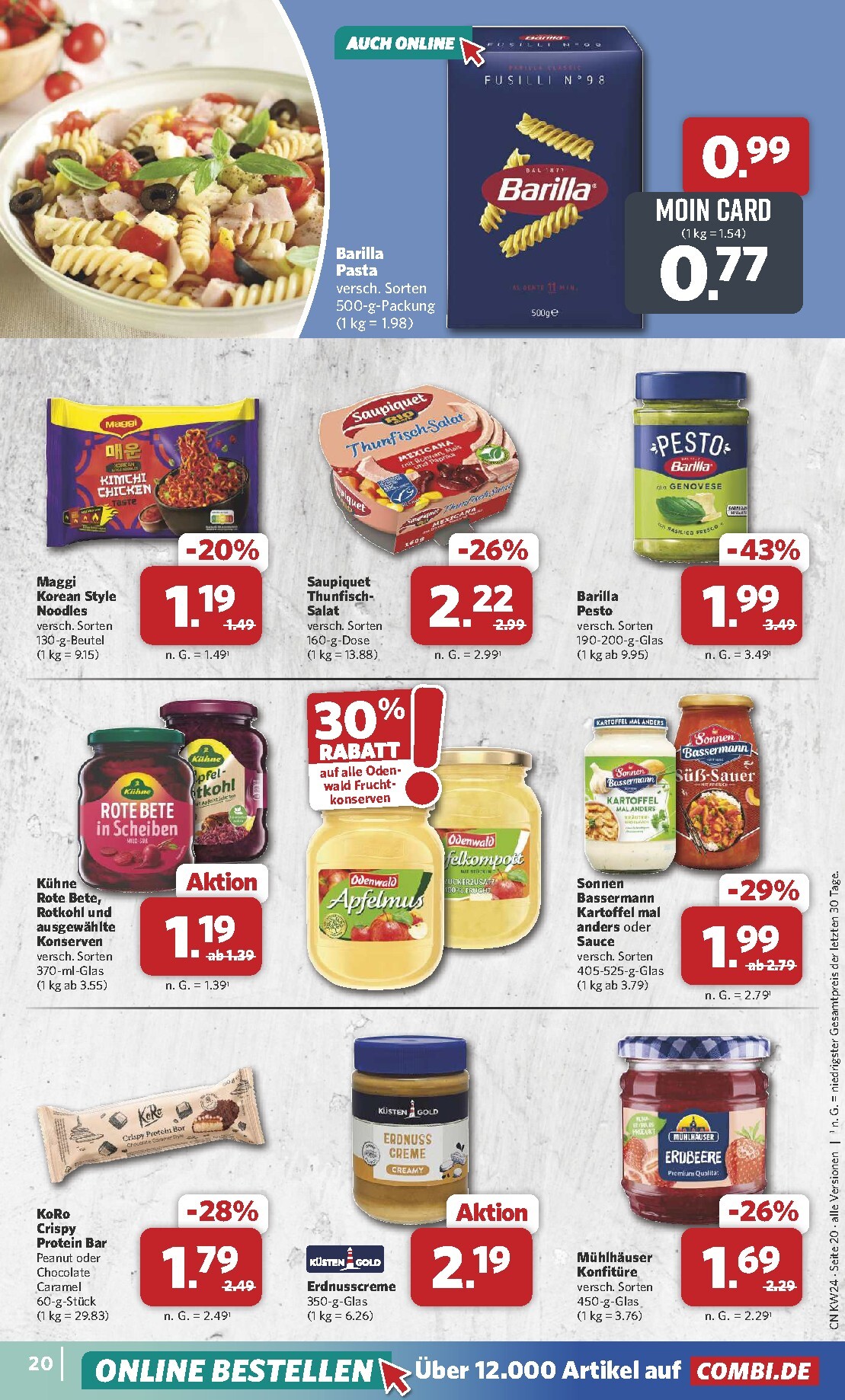 combi - Combi - Prospekt Markt - Angebote Prospekt nächste Woche – von Montag 08.06.2026 bis Samstag 13.06.2026 - page: 20