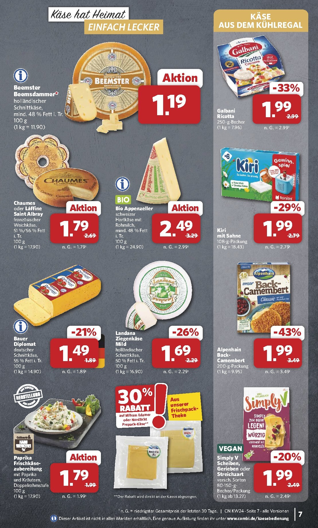 combi - Combi - Prospekt Markt - Angebote Prospekt nächste Woche – von Montag 08.06.2026 bis Samstag 13.06.2026 - page: 7
