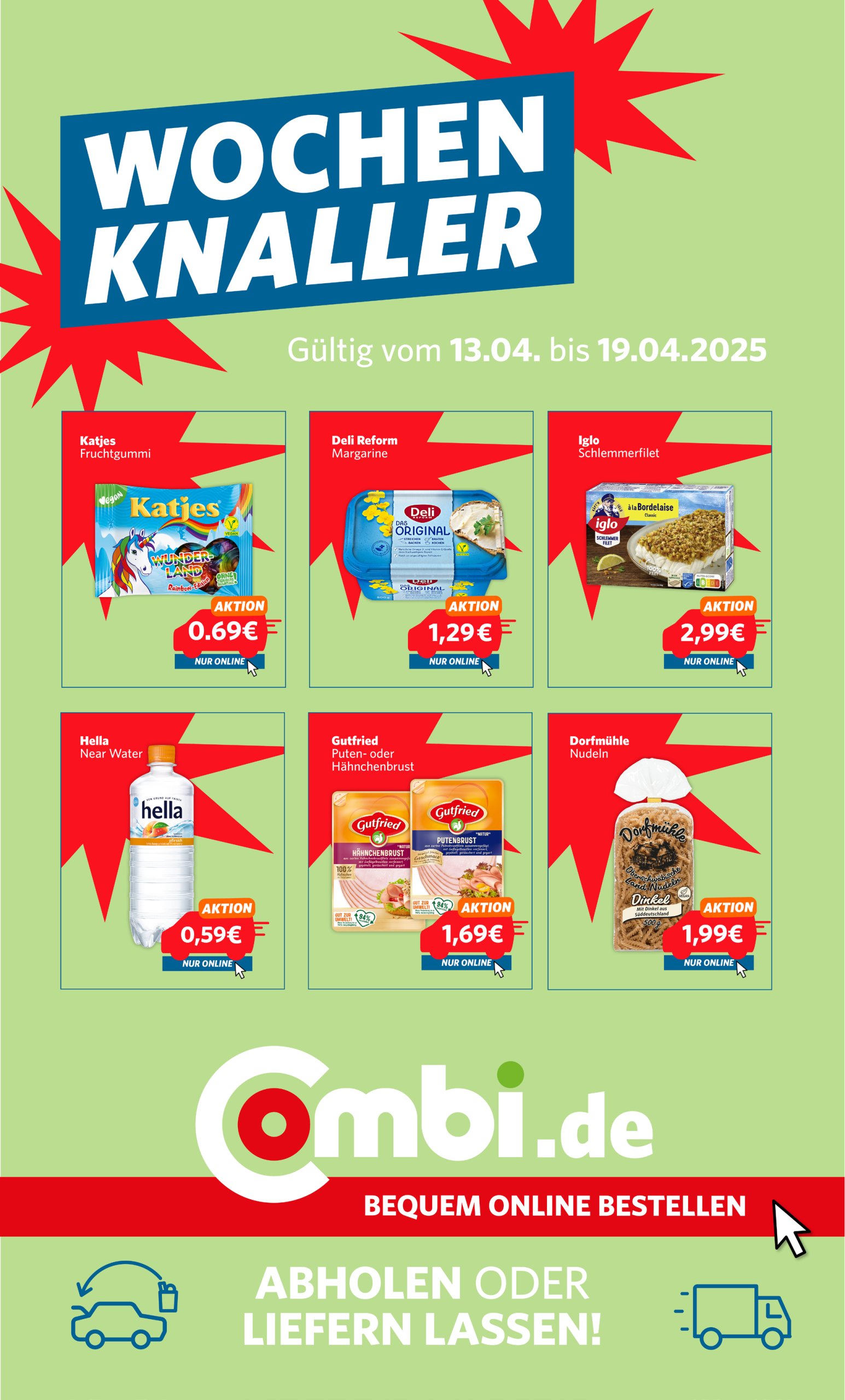 combi - Combi - Wochen Knaller-Prospekt gültig von 13.04. bis 19.04.