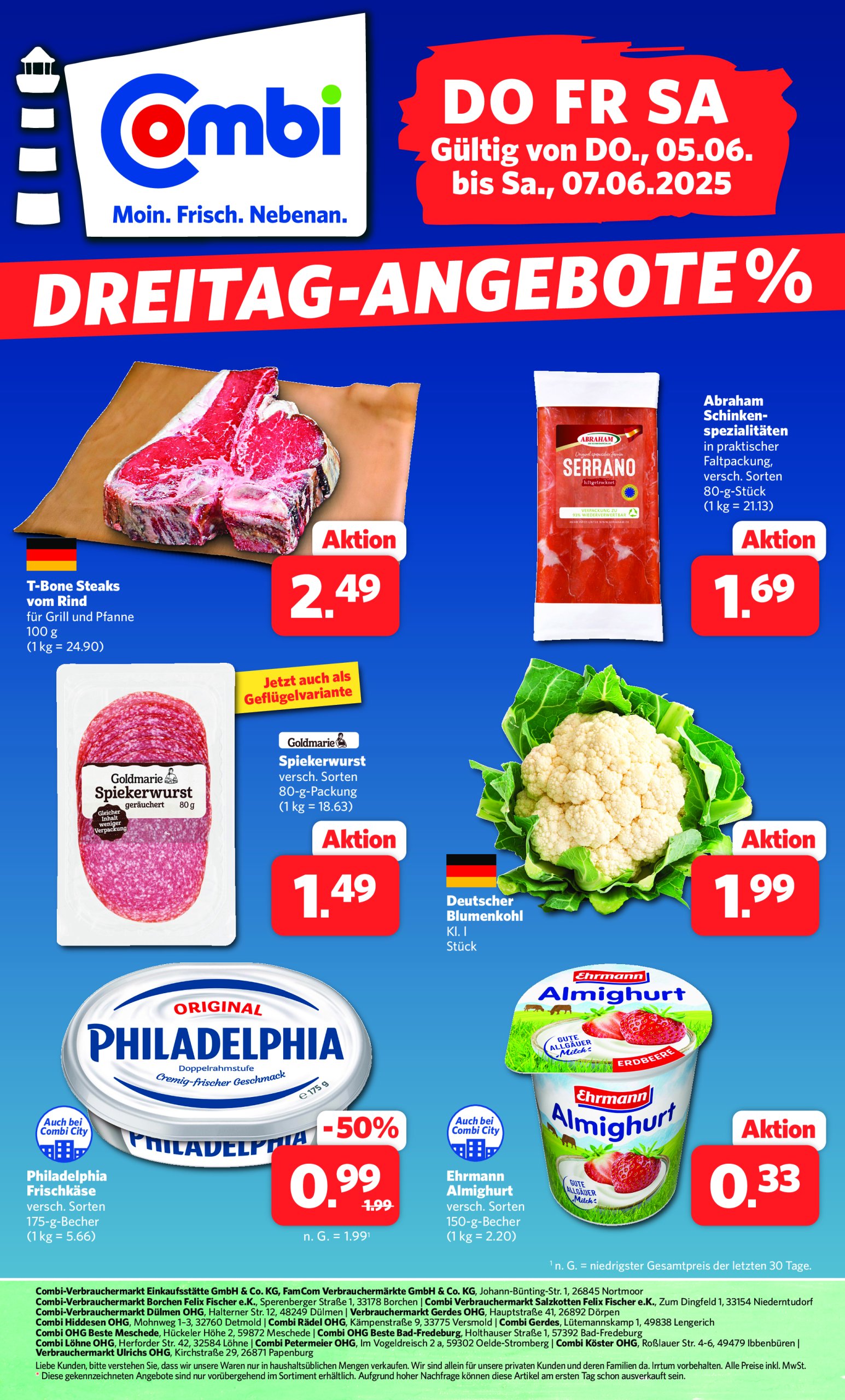combi - Combi - Dreitag Angebote-Prospekt gültig vom 05.06. bis 07.06.
