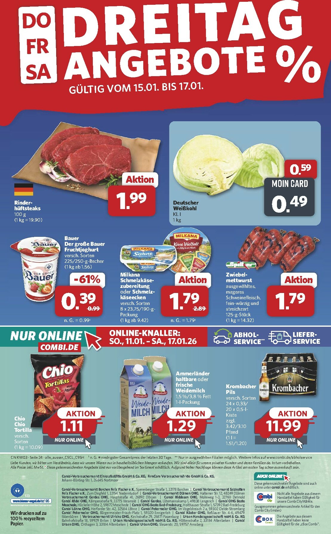 combi - Combi-Prospekt gültig vom 12.01. bis 17.01. - page: 24