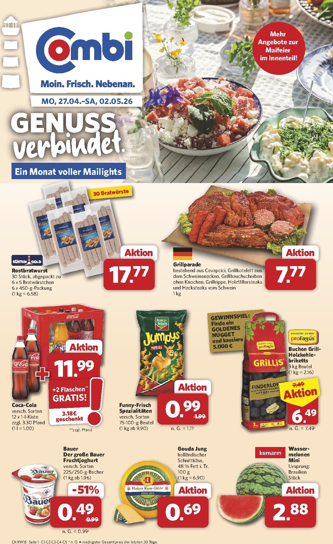 combi - Combi Prospekt – von Montag 27.04.2026 bis Samstag 02.05.2026