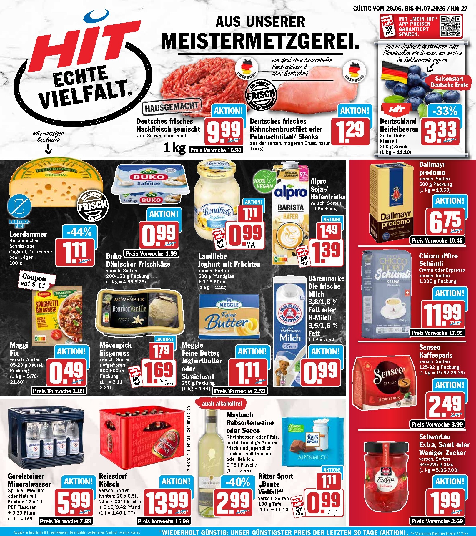 hit - Hit Prospekt nächste Woche – von Montag 29.06.2026 bis Samstag 04.07.2026 - page: 1