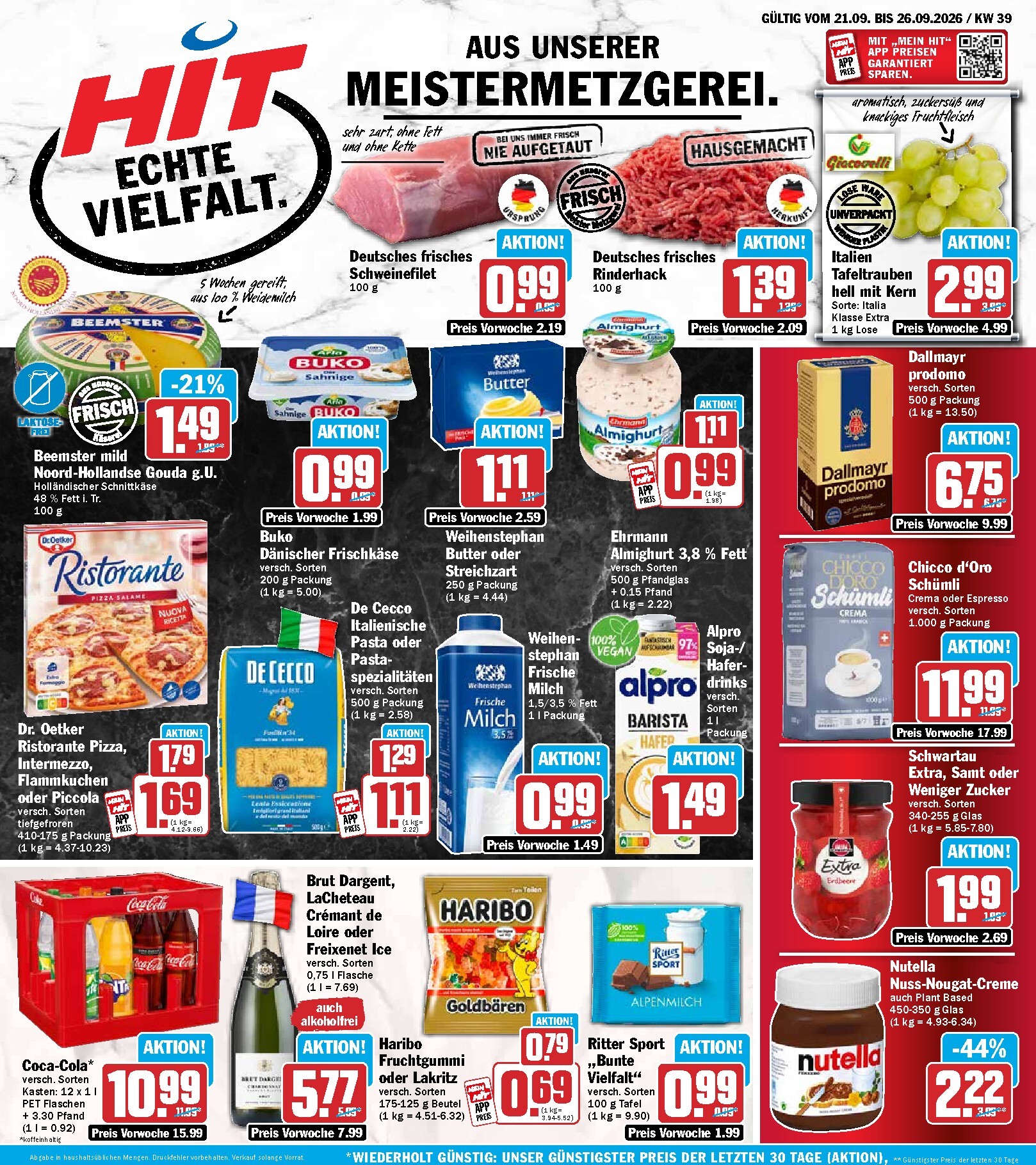hit - Hit Prospekt nächste Woche – von Montag 21.09.2026 bis Samstag 26.09.2026 - page: 1