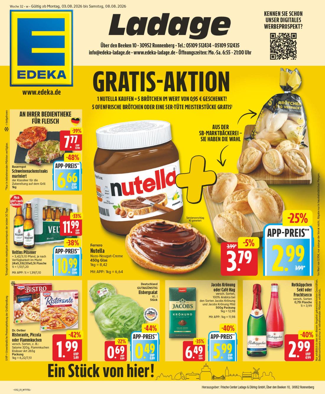 np - NP - Ronnenberg Prospekt nächste Woche – von Montag 03.08.2026 bis Samstag 08.08.2026