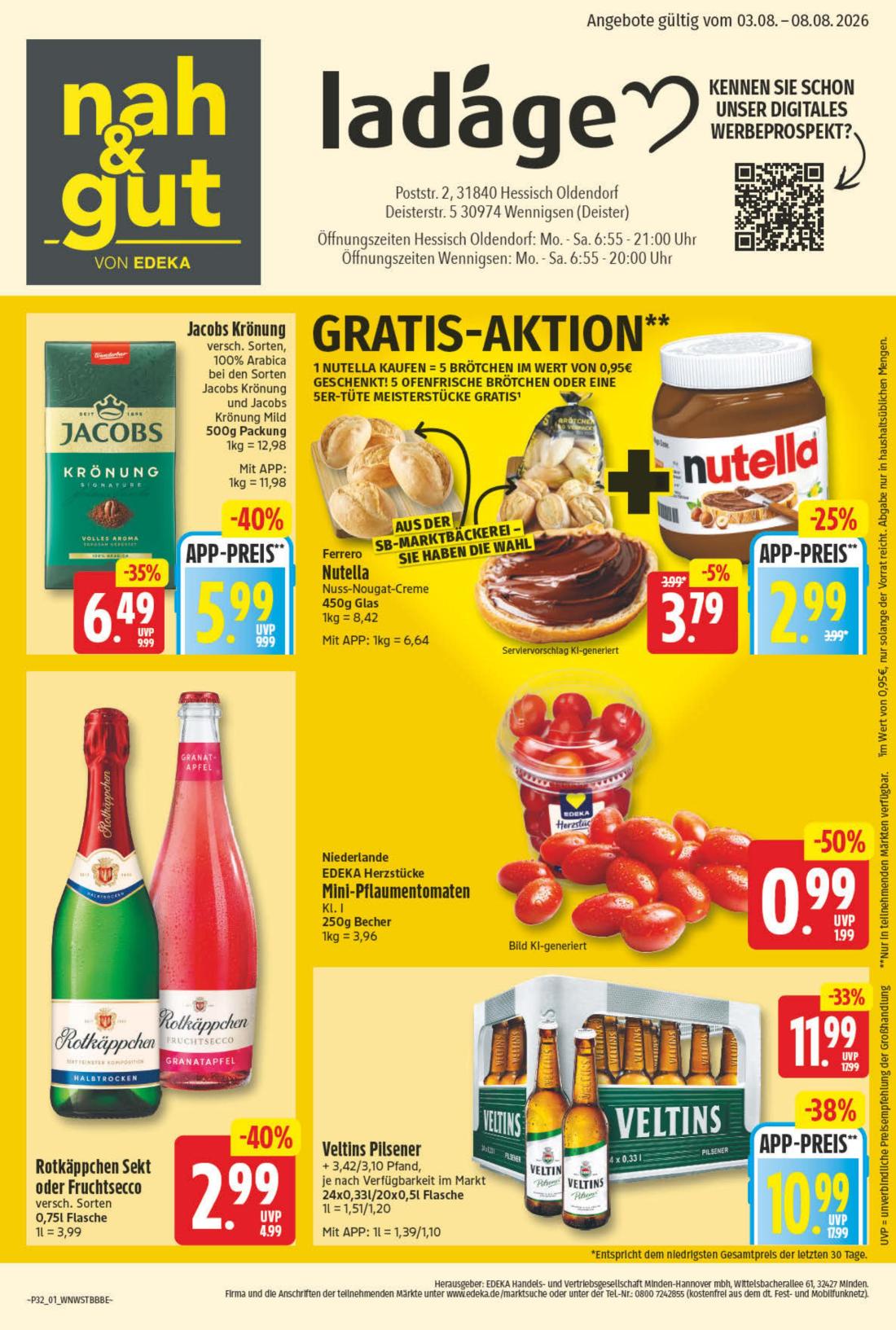np - NP - Hessisch Oldendorf, Wennigsen Prospekt nächste Woche – von Montag 03.08.2026 bis Samstag 08.08.2026