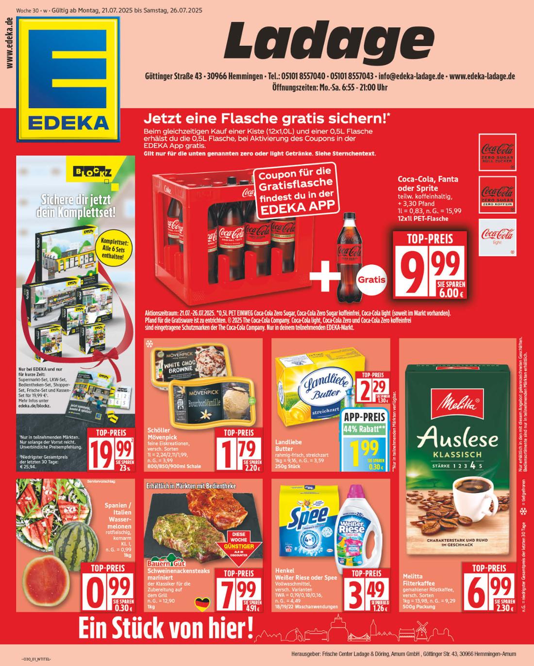 np - NP - Edeka - Hemmingen-Prospekt gültig vom 21.07. bis 26.07.