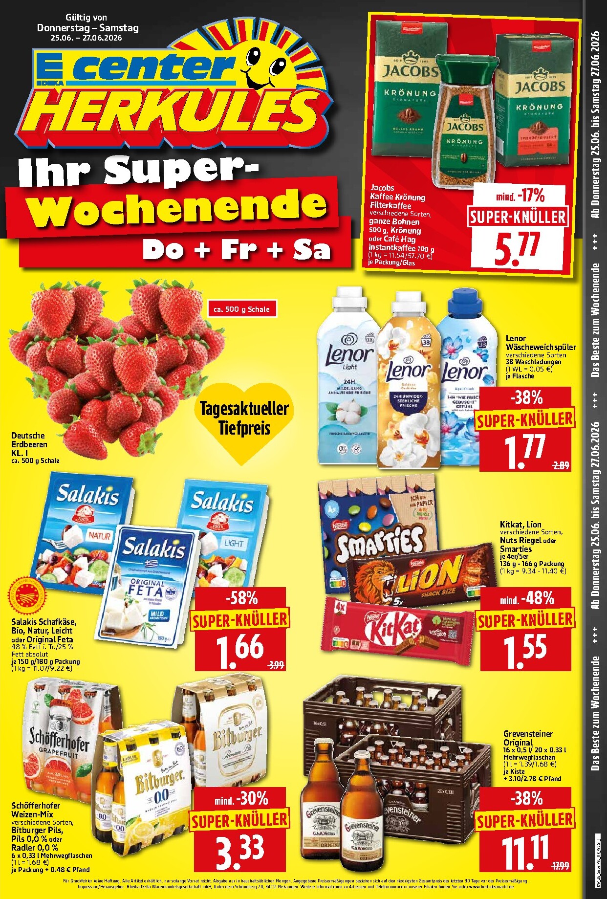 herkules - Herkules - Sonderbeilage Prospekt nächste Woche – von Donnerstag 25.06.2026 bis Samstag 27.06.2026 - page: 1