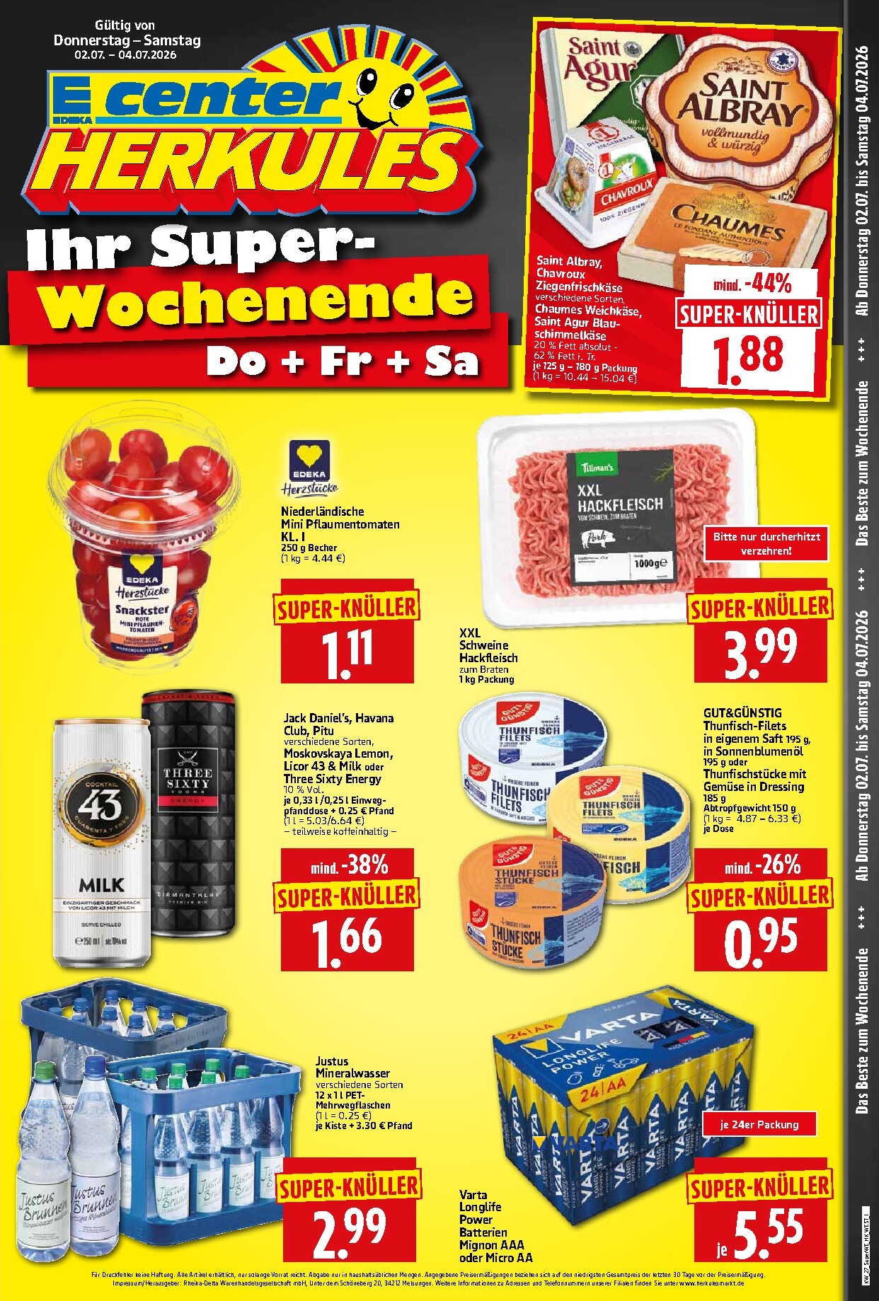 herkules - Herkules - Sonderbeilage Prospekt nächste Woche – von Donnerstag 02.07.2026 bis Samstag 04.07.2026