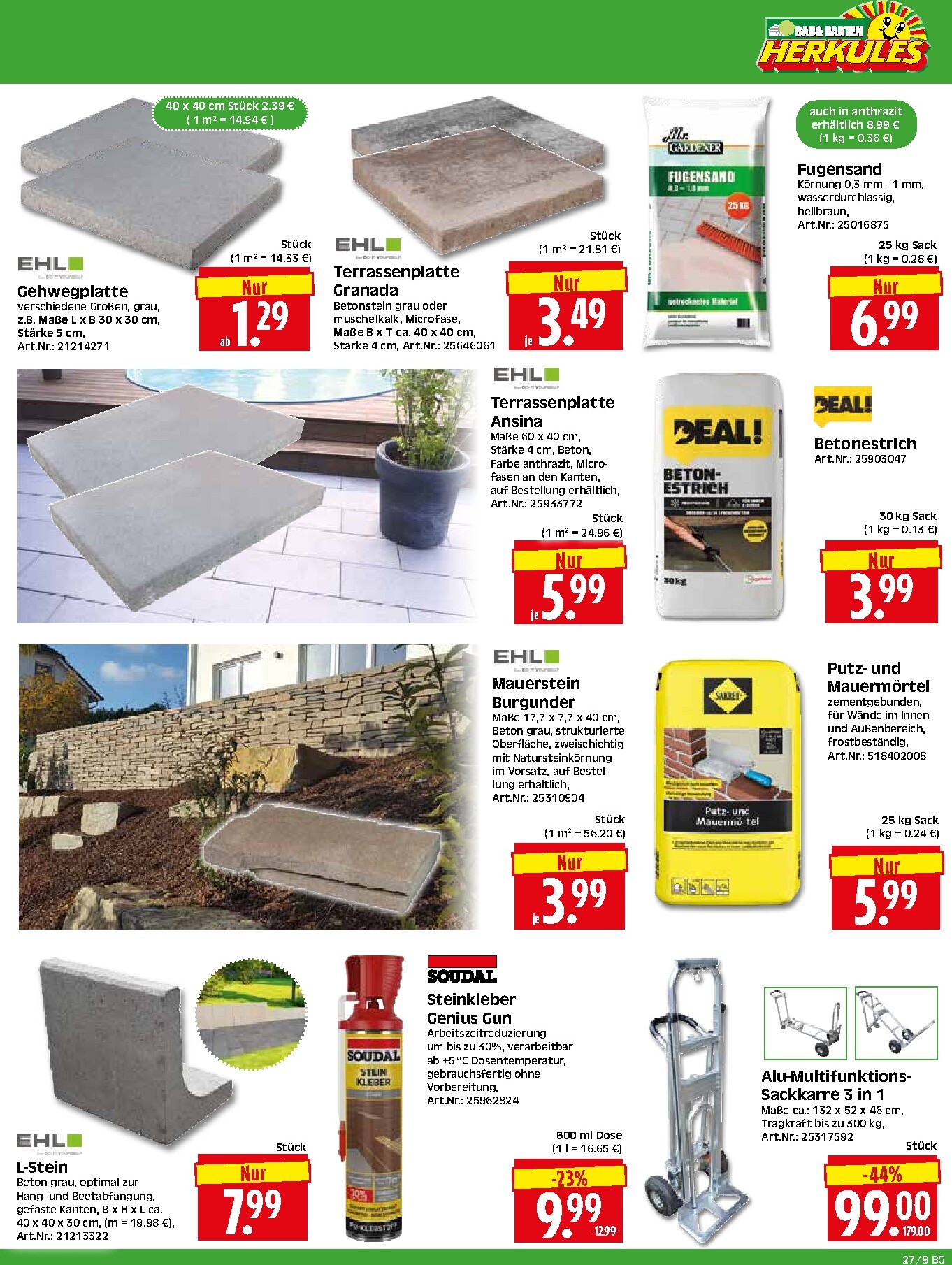 herkules - Herkules - Bau & Garten Prospekt nächste Woche – von Montag 29.06.2026 bis Samstag 04.07.2026 - page: 9