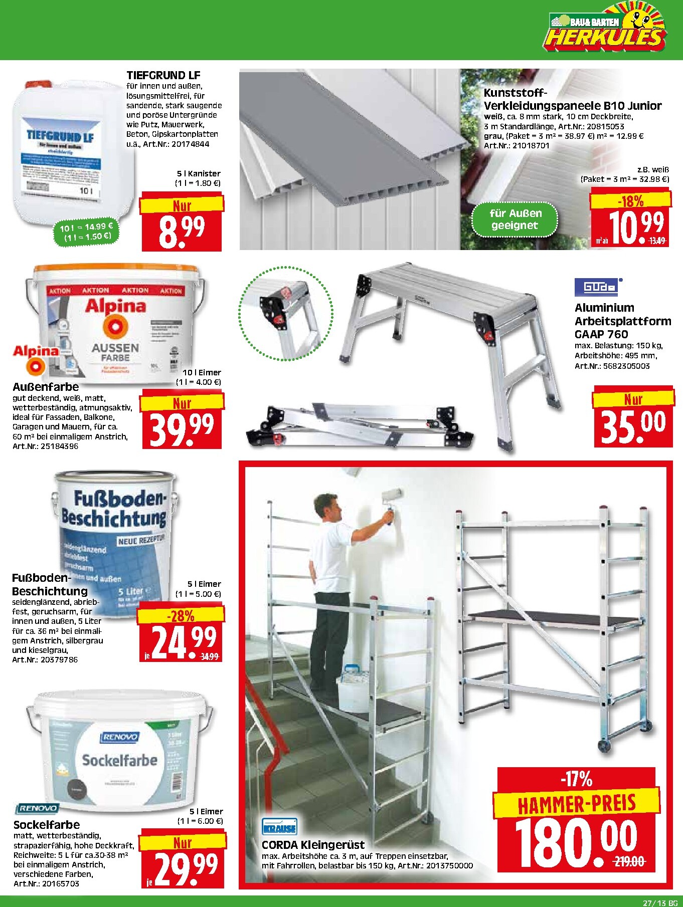 herkules - Herkules - Bau & Garten Prospekt nächste Woche – von Montag 29.06.2026 bis Samstag 04.07.2026 - page: 13