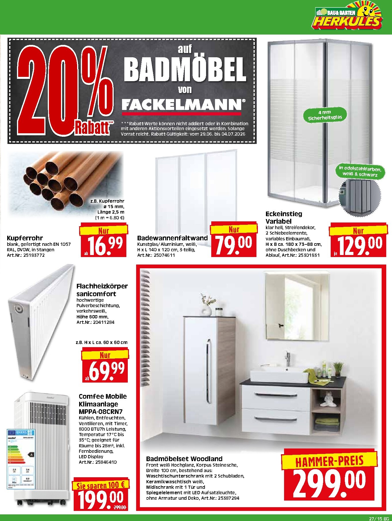 herkules - Herkules - Bau & Garten Prospekt nächste Woche – von Montag 29.06.2026 bis Samstag 04.07.2026 - page: 15