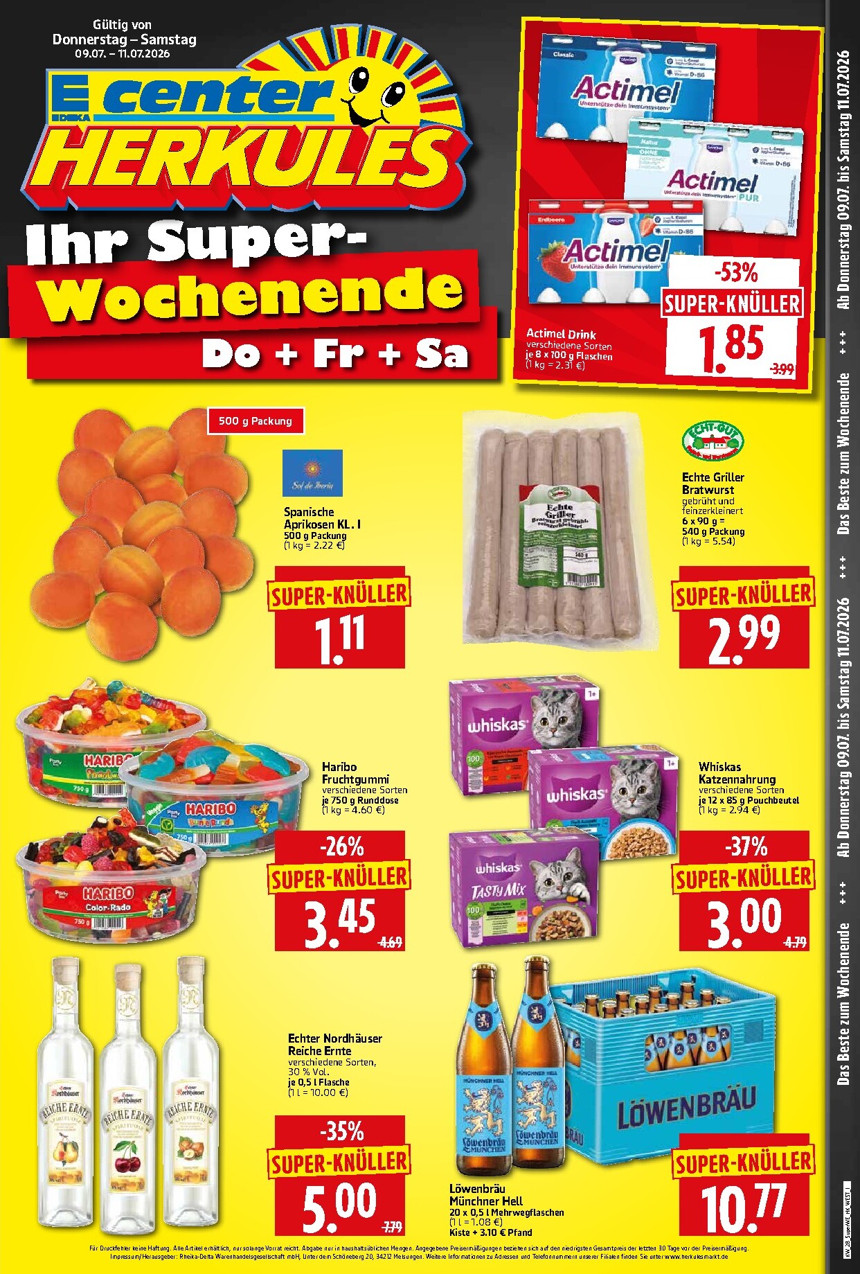 herkules - Herkules - Sonderbeilage Prospekt nächste Woche – von Donnerstag 09.07.2026 bis Samstag 11.07.2026