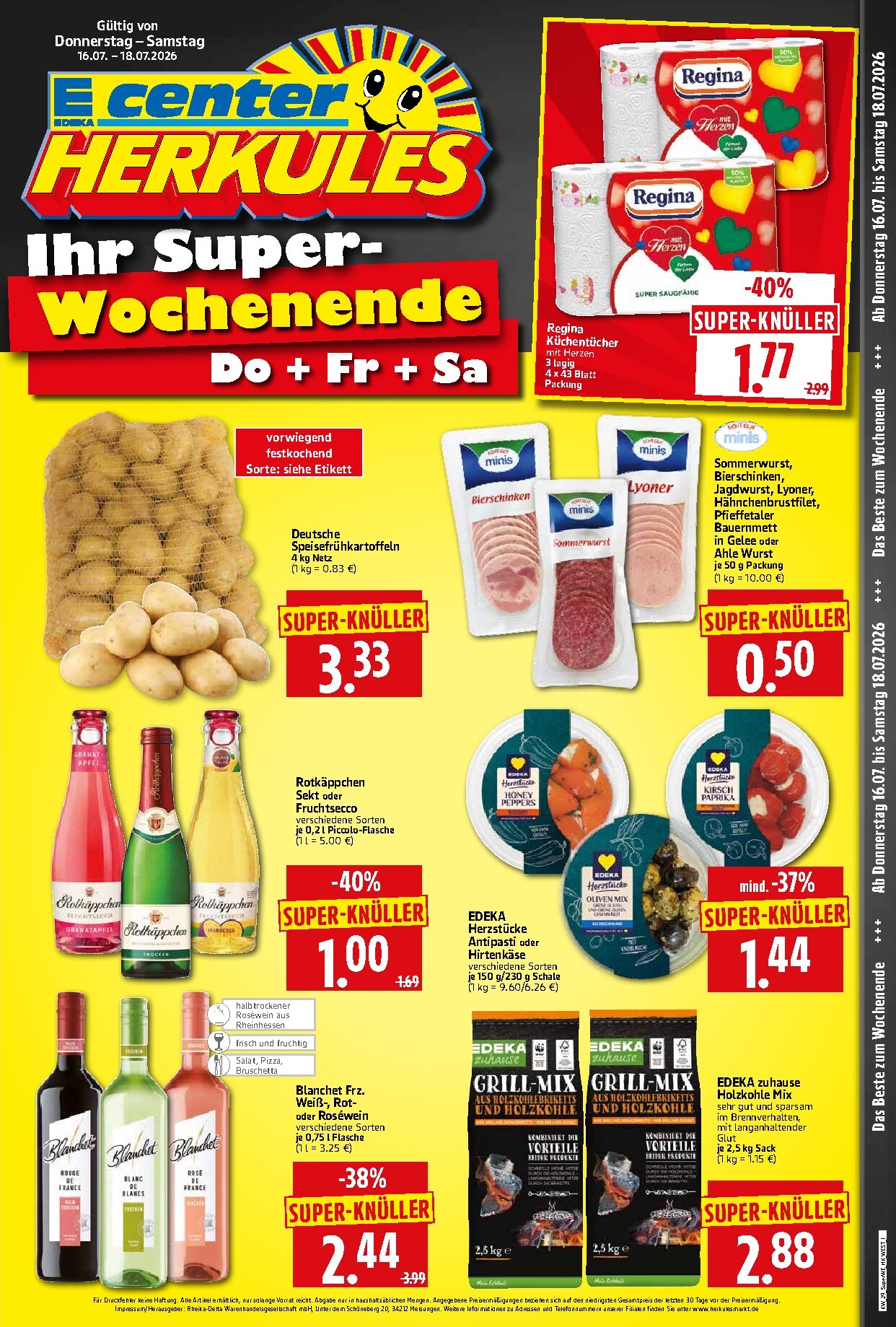 herkules - Herkules - Sonderbeilage Prospekt nächste Woche – von Donnerstag 16.07.2026 bis Samstag 18.07.2026