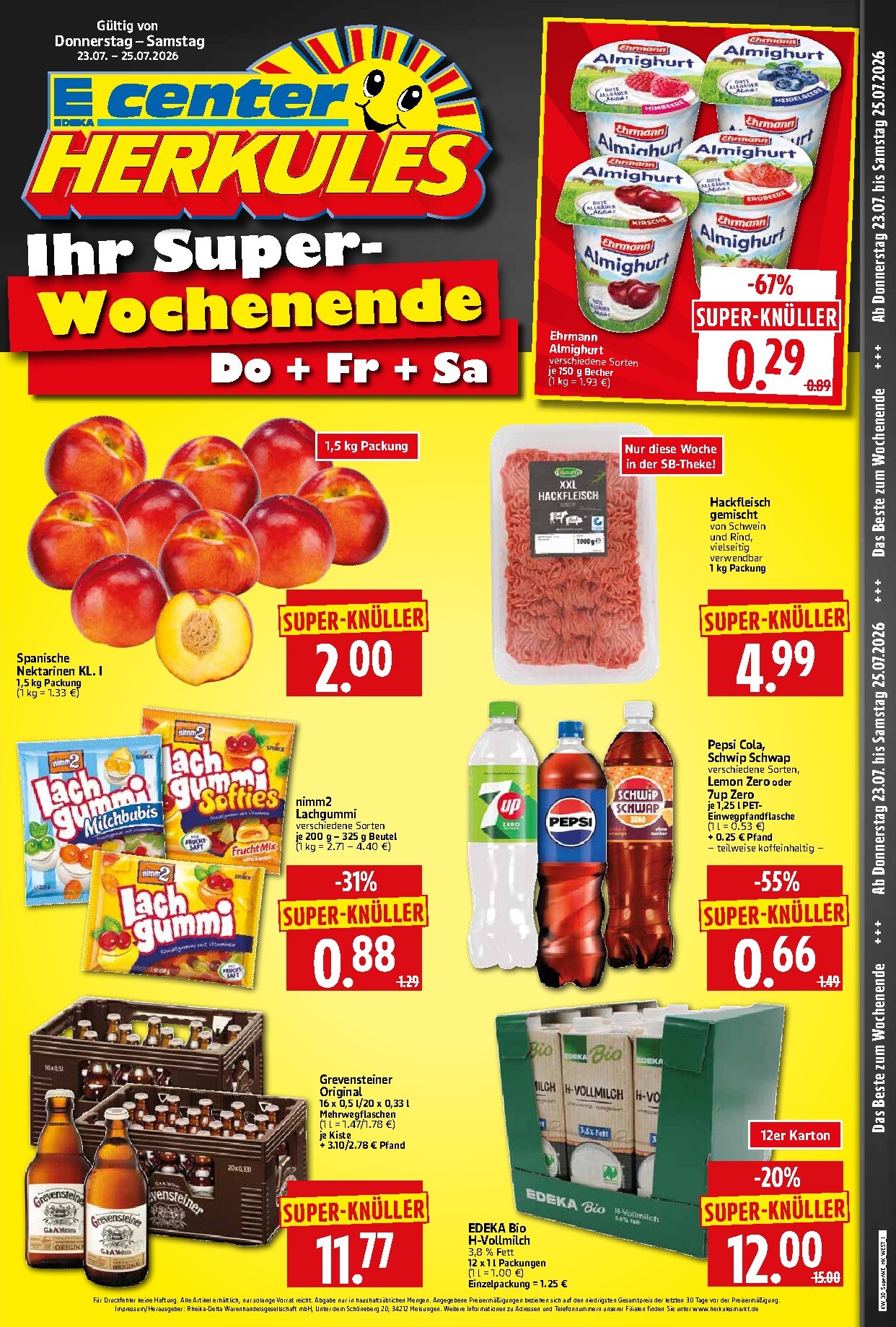 herkules - Herkules - Sonderbeilage Prospekt nächste Woche – von Donnerstag 23.07.2026 bis Samstag 25.07.2026