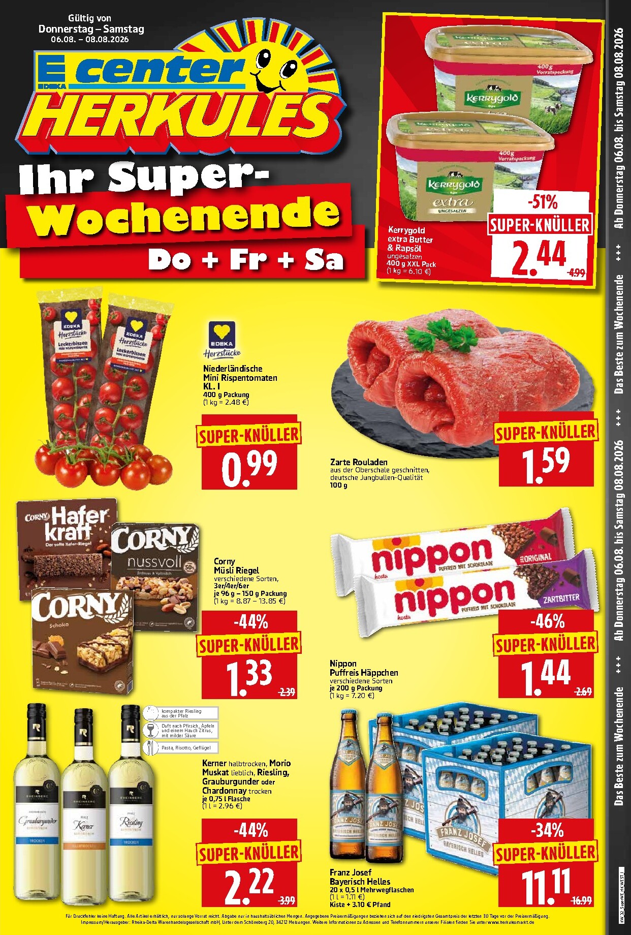 herkules - Neuer Herkules - Sonderbeilage Prospekt – von Donnerstag 06.08.2026 bis Samstag 08.08.2026 - page: 1