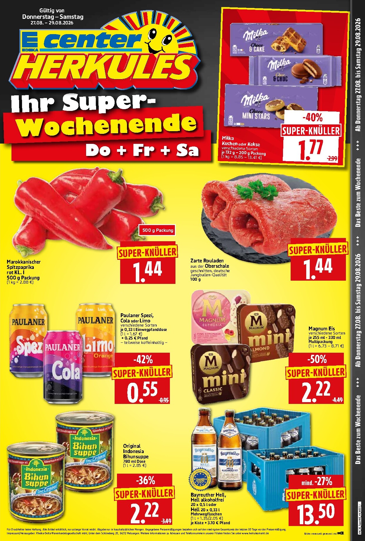 herkules - Herkules - Sonderbeilage Prospekt nächste Woche – von Donnerstag 27.08.2026 bis Samstag 29.08.2026