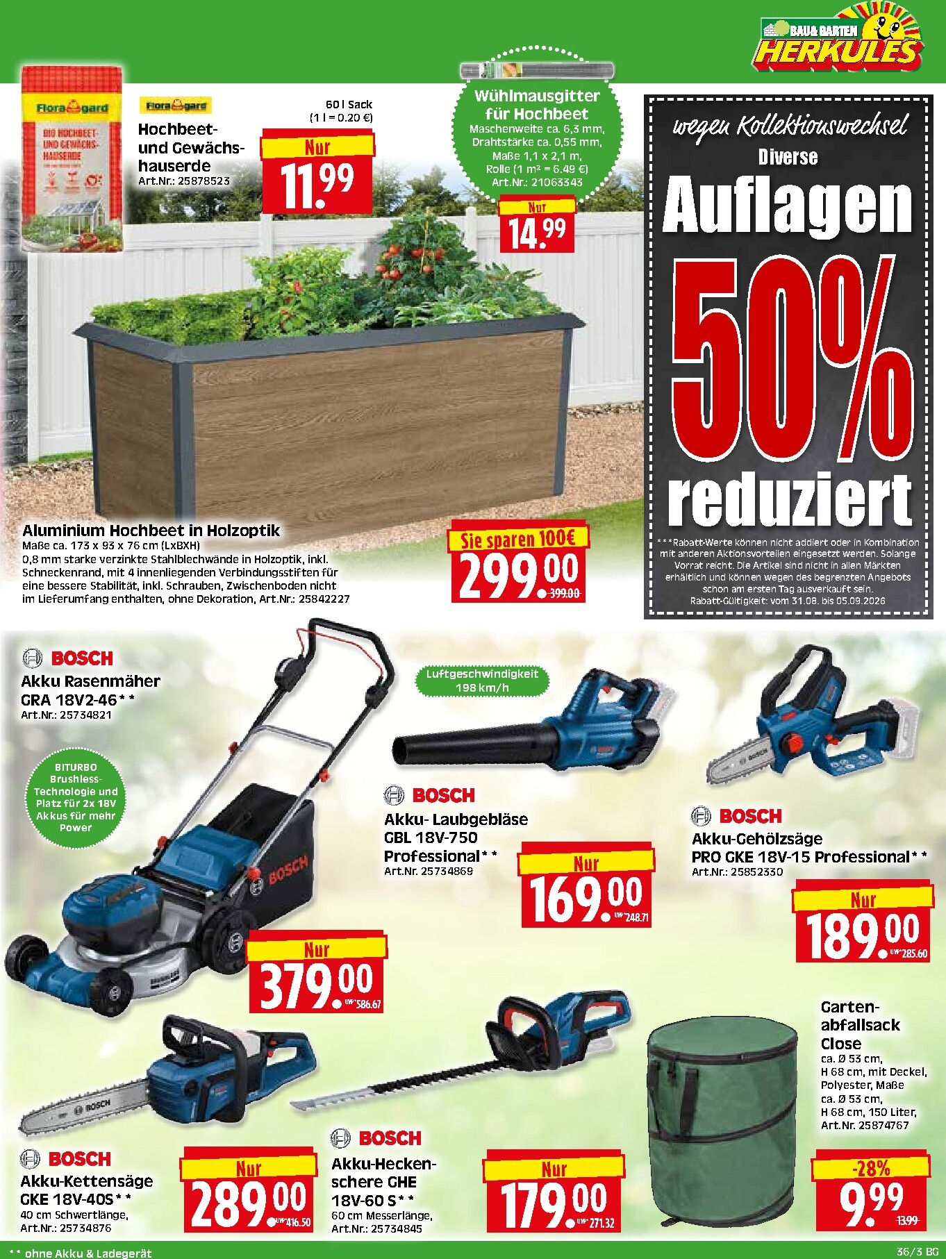 herkules - Herkules - Bau & Garten Prospekt nächste Woche – von Montag 31.08.2026 bis Samstag 05.09.2026 - page: 3