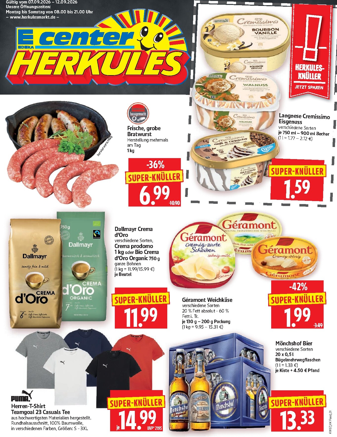 herkules - Herkules Prospekt nächste Woche – von Montag 07.09.2026 bis Samstag 12.09.2026 - page: 1