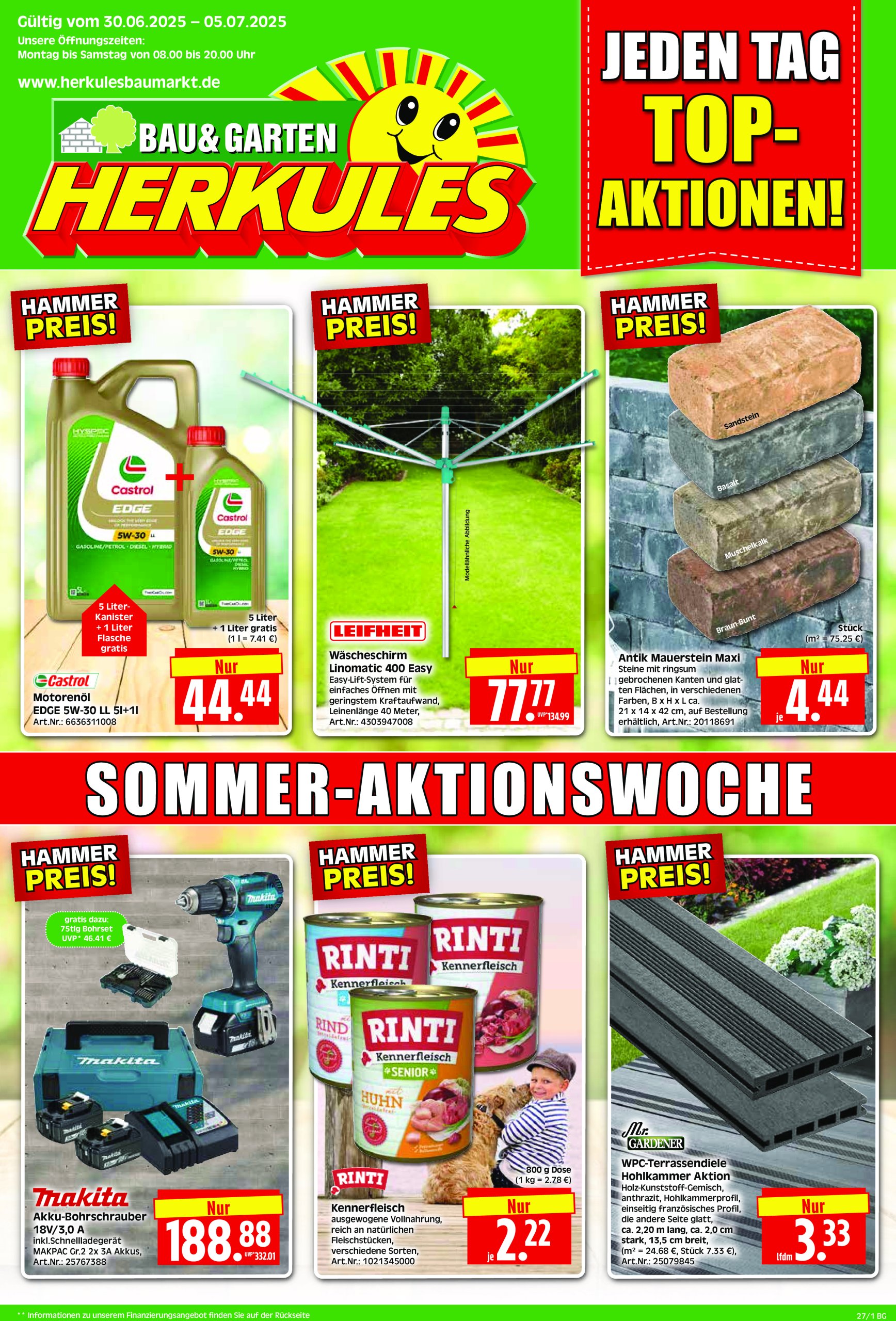 herkules - Herkules - Bau & Garten-Prospekt gültig vom 30.06. bis 05.07.