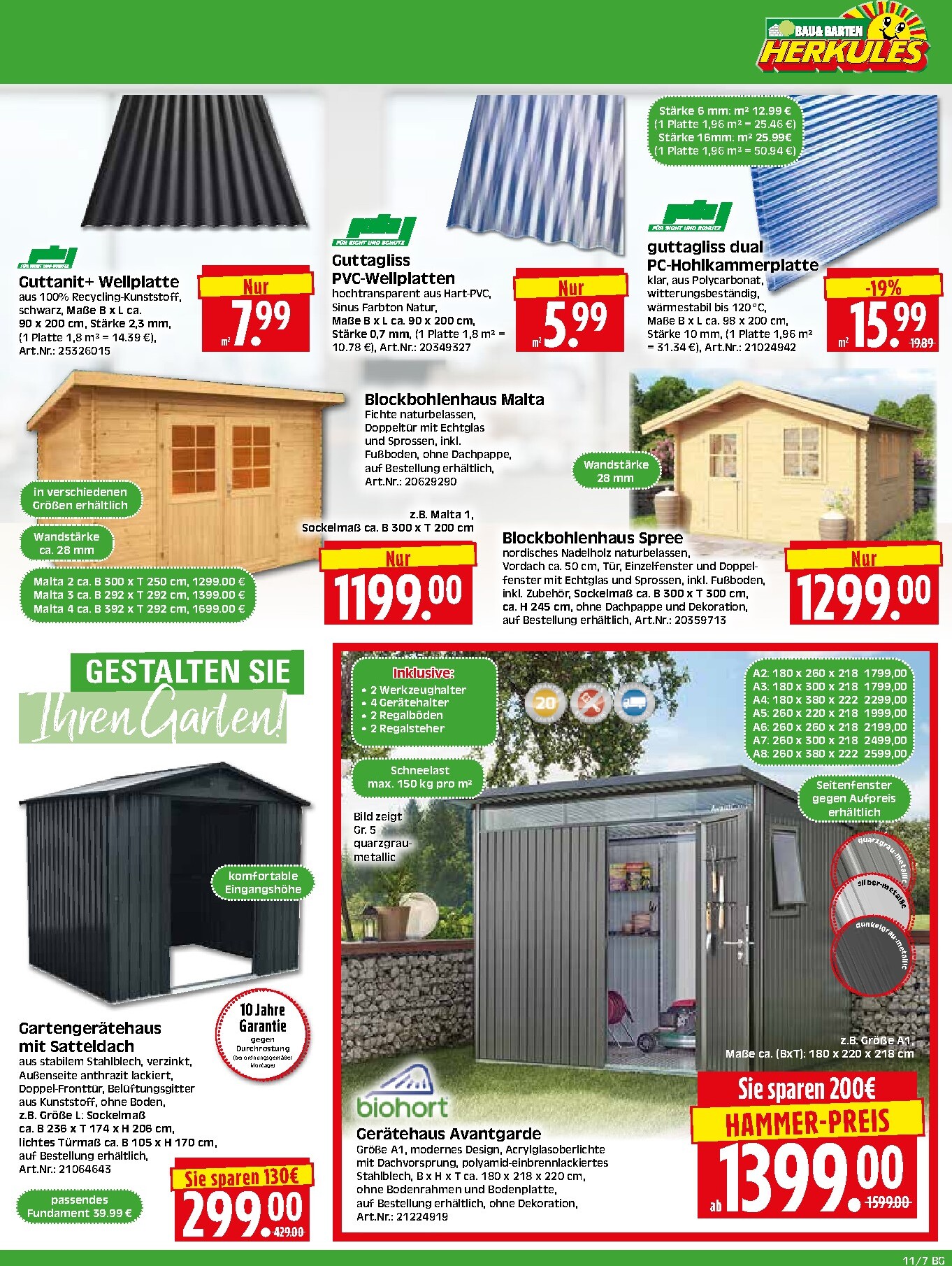 herkules - Herkules - Bau & Garten-Prospekt gültig vom 09.03.2026 bis 14.03.2026 - page: 7