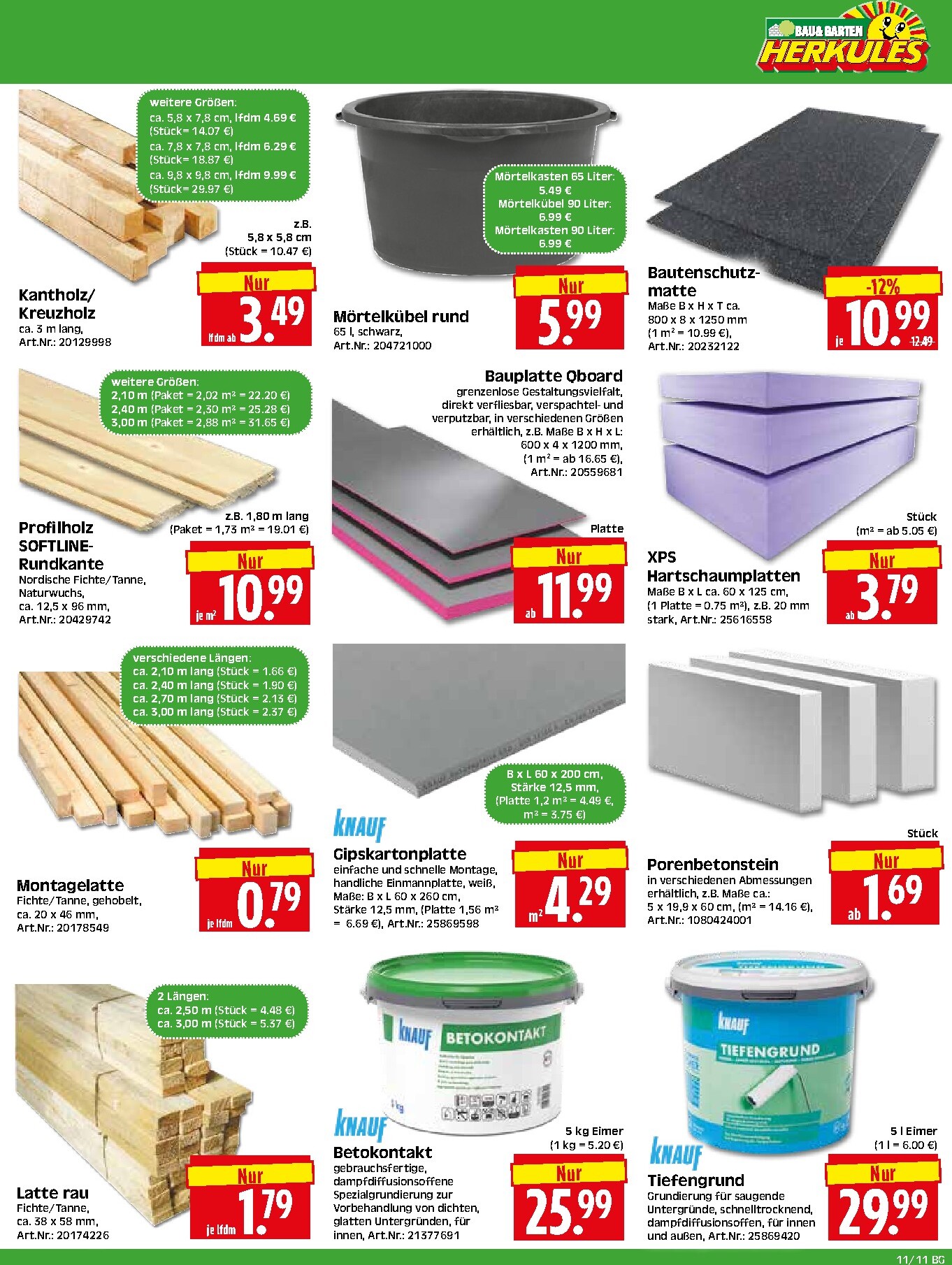 herkules - Herkules - Bau & Garten-Prospekt gültig vom 09.03.2026 bis 14.03.2026 - page: 11