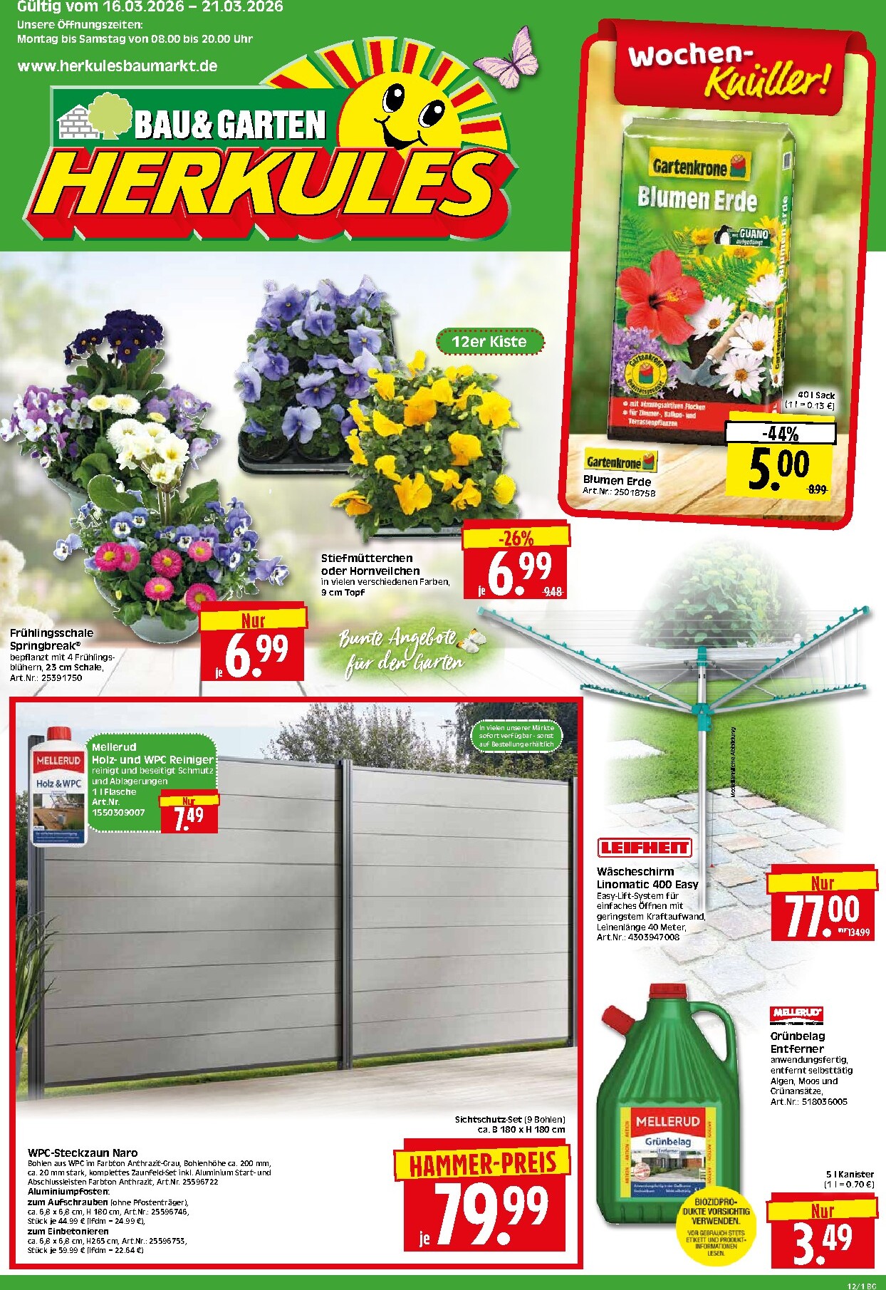 herkules - Herkules - Bau & Garten-Prospekt gültig vom 16.03.2026 bis 21.03.2026