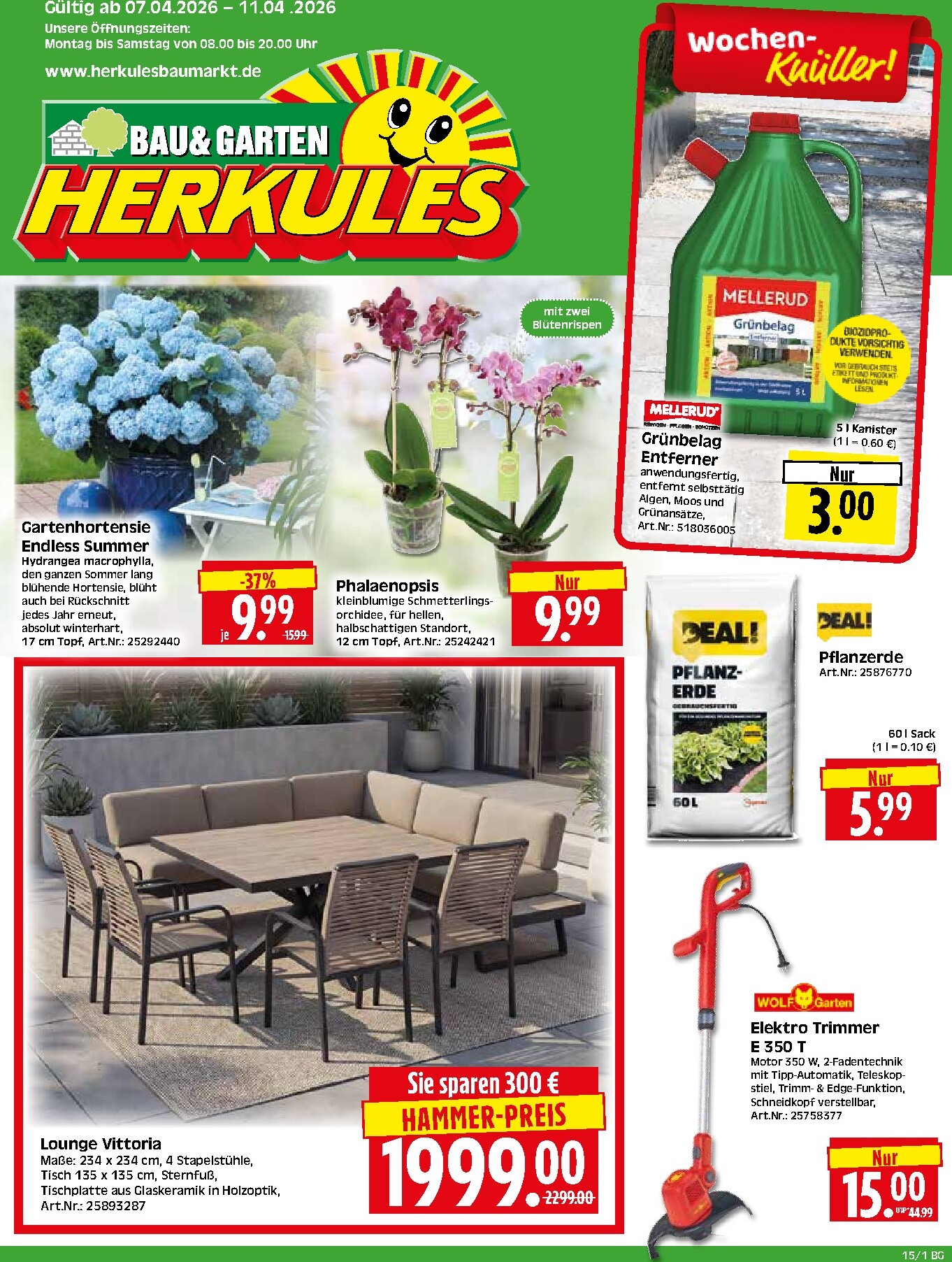 herkules - Herkules - Bau & Garten-Prospekt gültig vom 07.04.2026 bis 11.04.2026