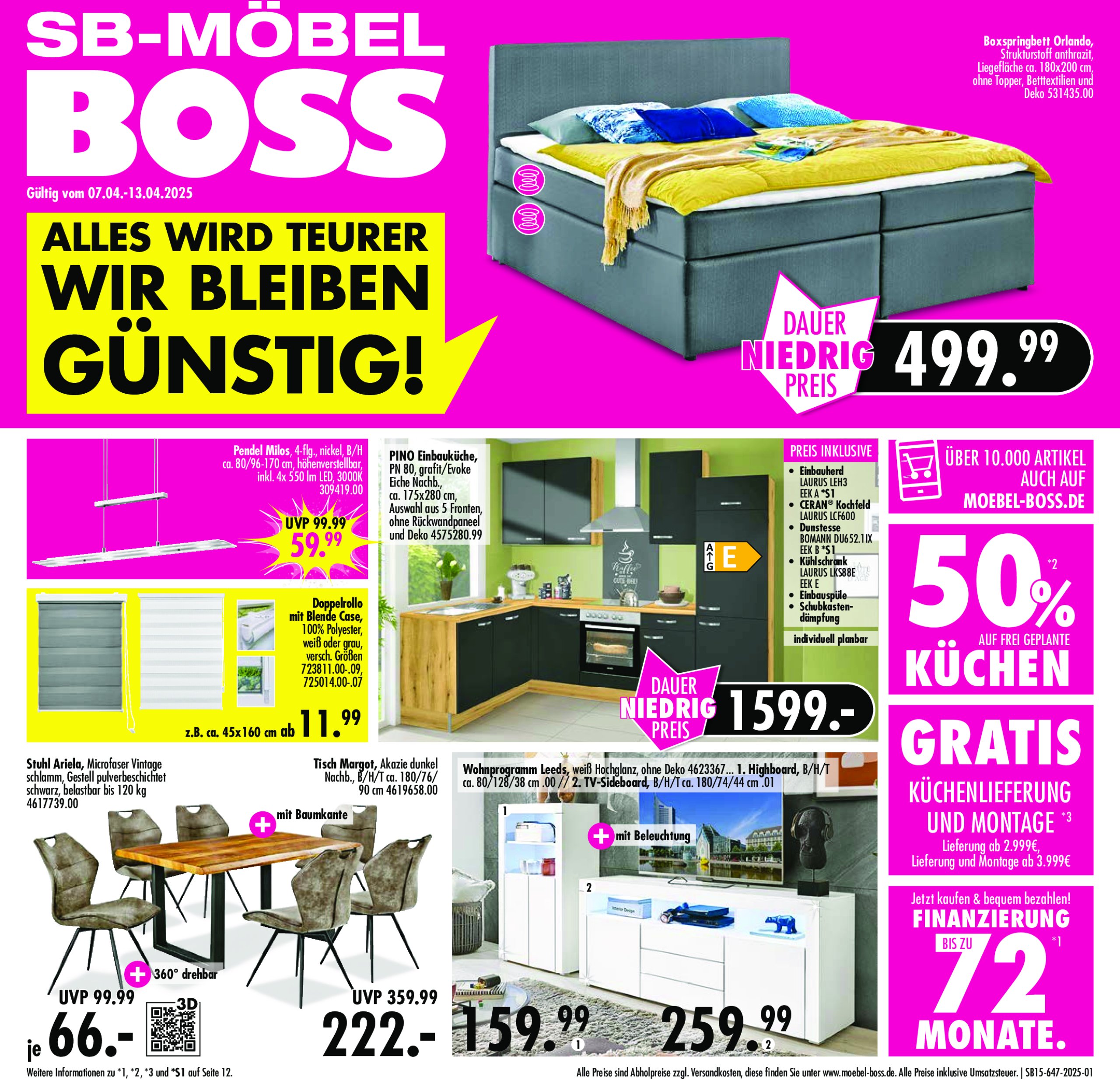 moebel-boss - SB Möbel BOSS - Prospekt Neubrandenburg-Prospekt gültig von 07.04. bis 13.04. - page: 1