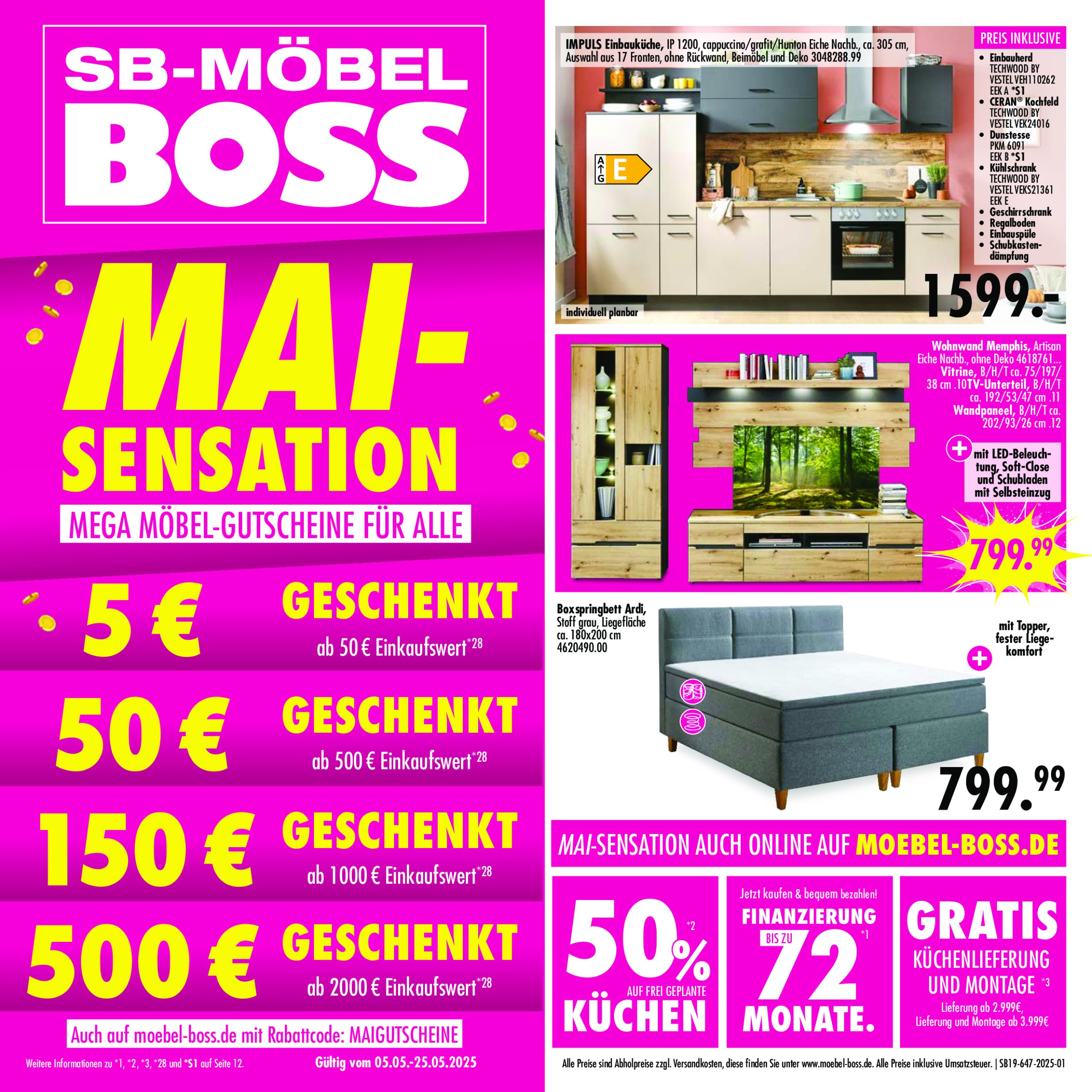 moebel-boss - SB Möbel BOSS - Neubrandenburg-Prospekt gültig von 05.05. bis 25.05.