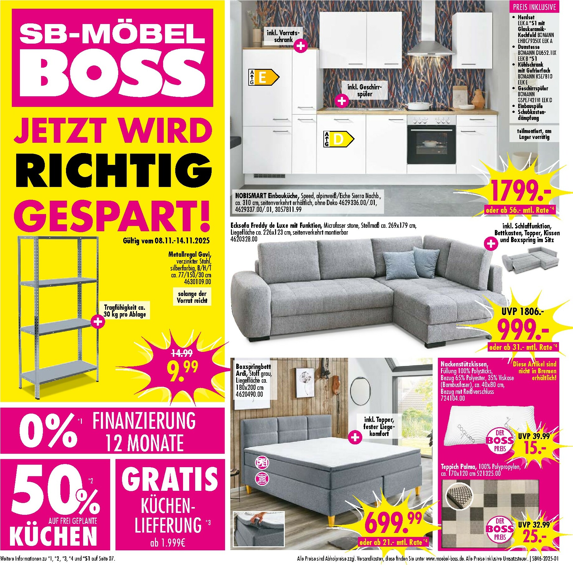 moebel-boss - SB Möbel BOSS-Prospekt gültig vom 08.11. bis 14.11.