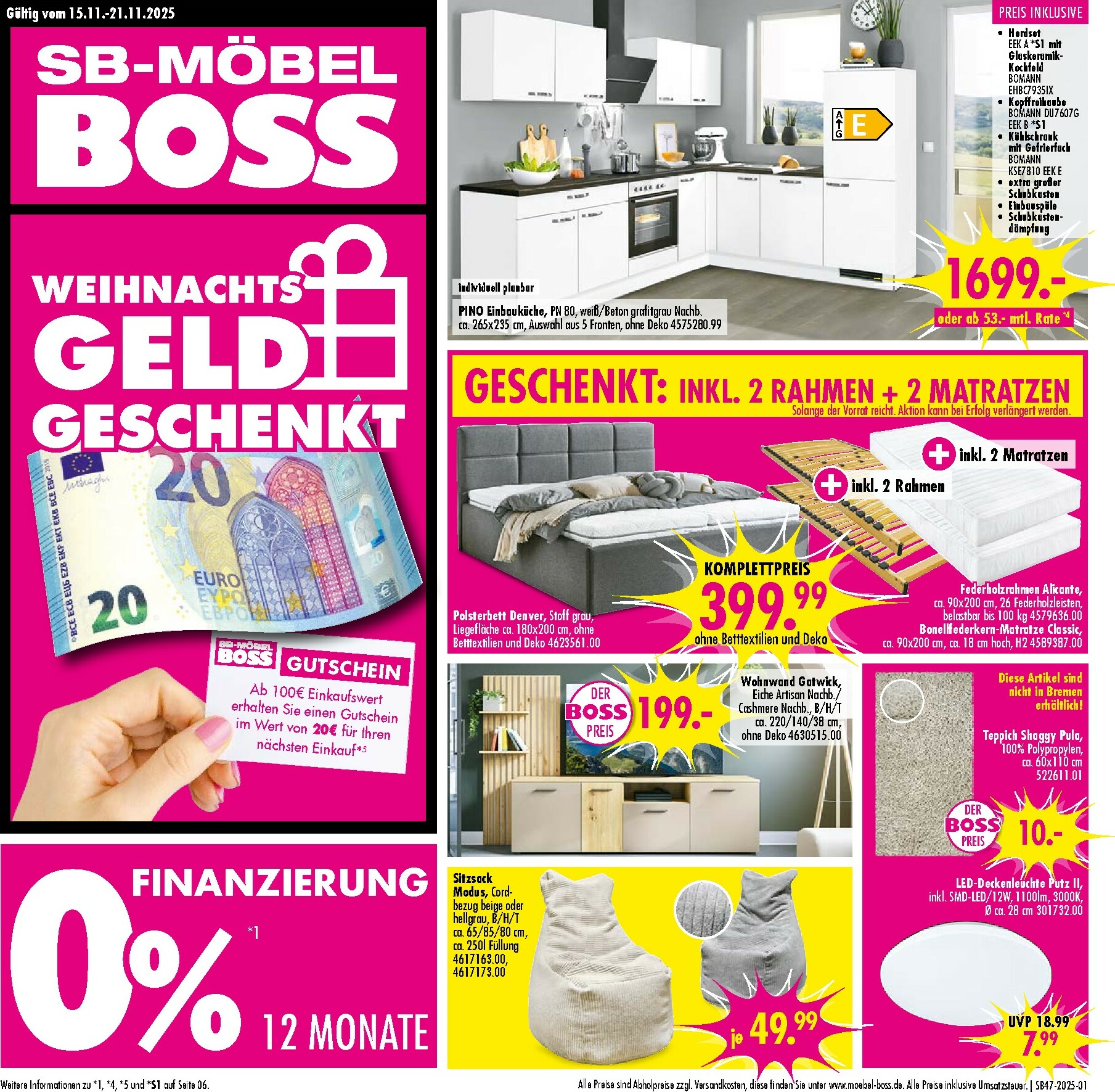 moebel-boss - SB Möbel BOSS-Prospekt gültig vom 15.11. bis 21.11.