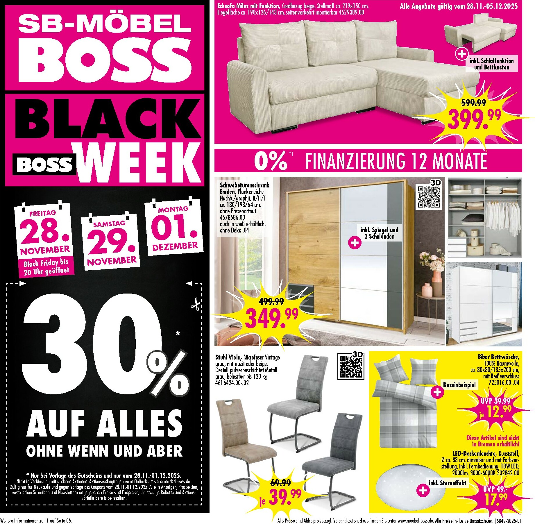 moebel-boss - SB Möbel BOSS-Prospekt gültig vom 28.11. bis 01.12.