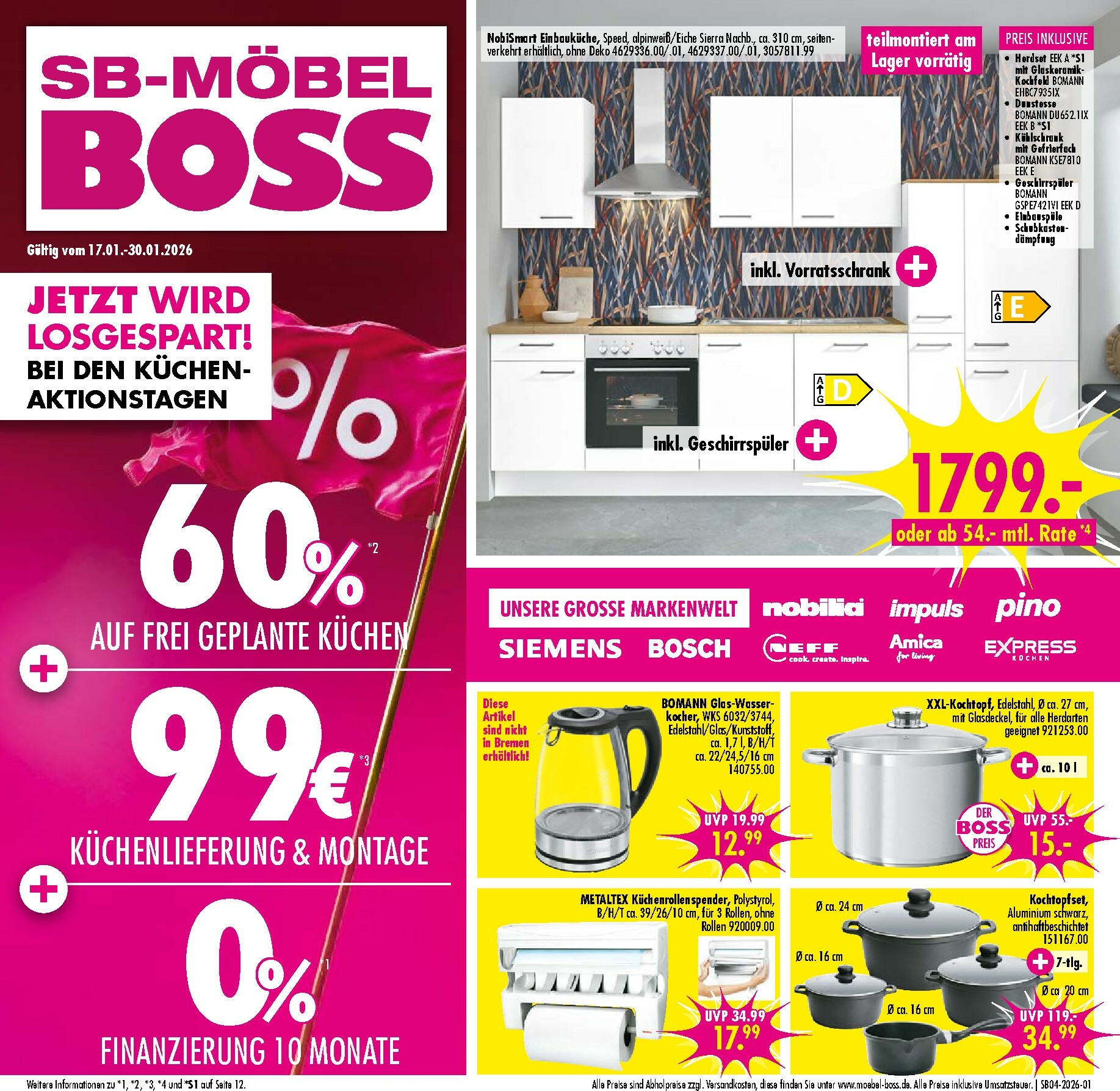 moebel-boss - SB Möbel BOSS-Prospekt gültig vom 17.01. bis 30.01.