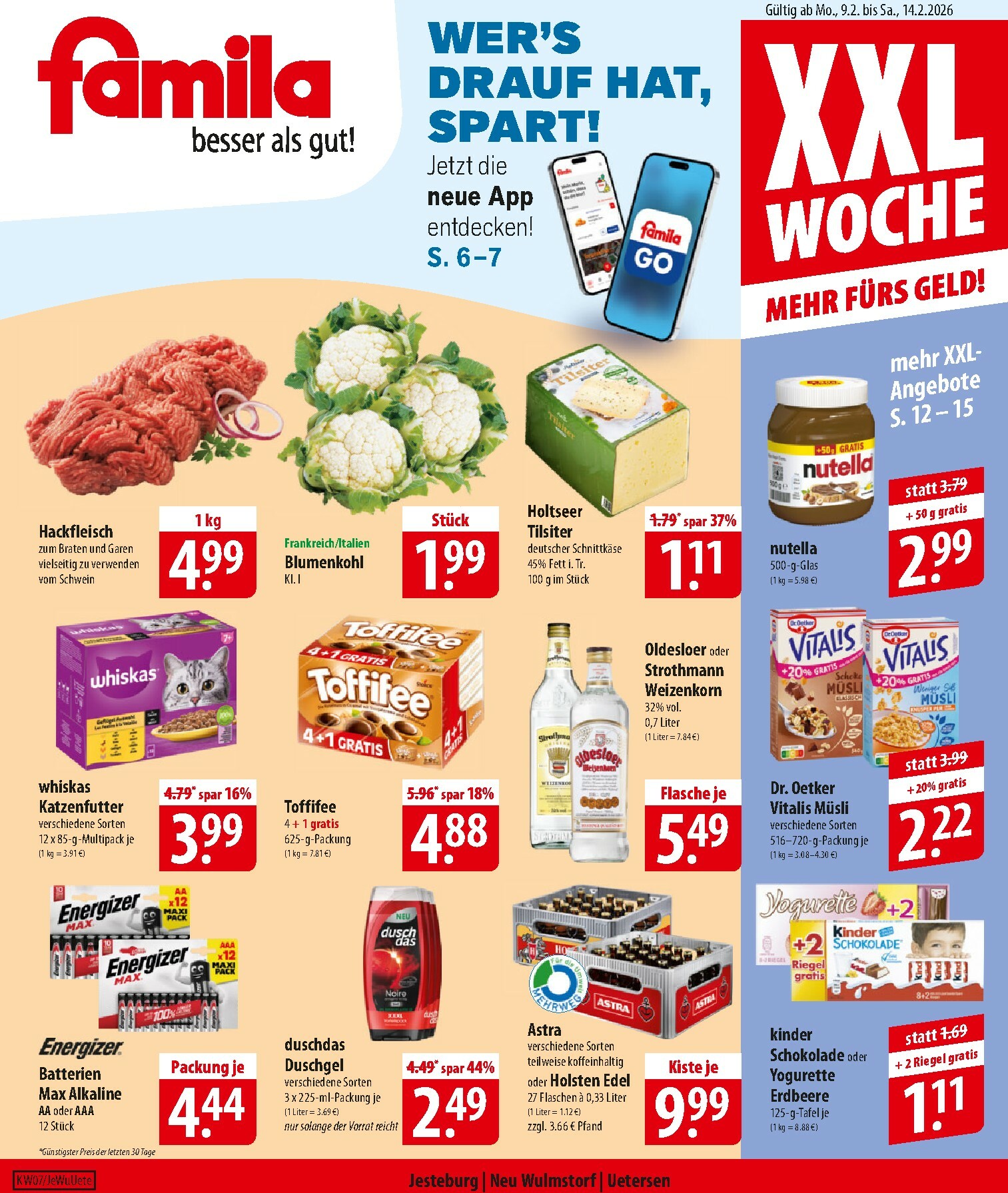famila-nordost - Famila Nordost-Prospekt gültig vom 09.02.2026 bis 14.02.2026 - page: 1