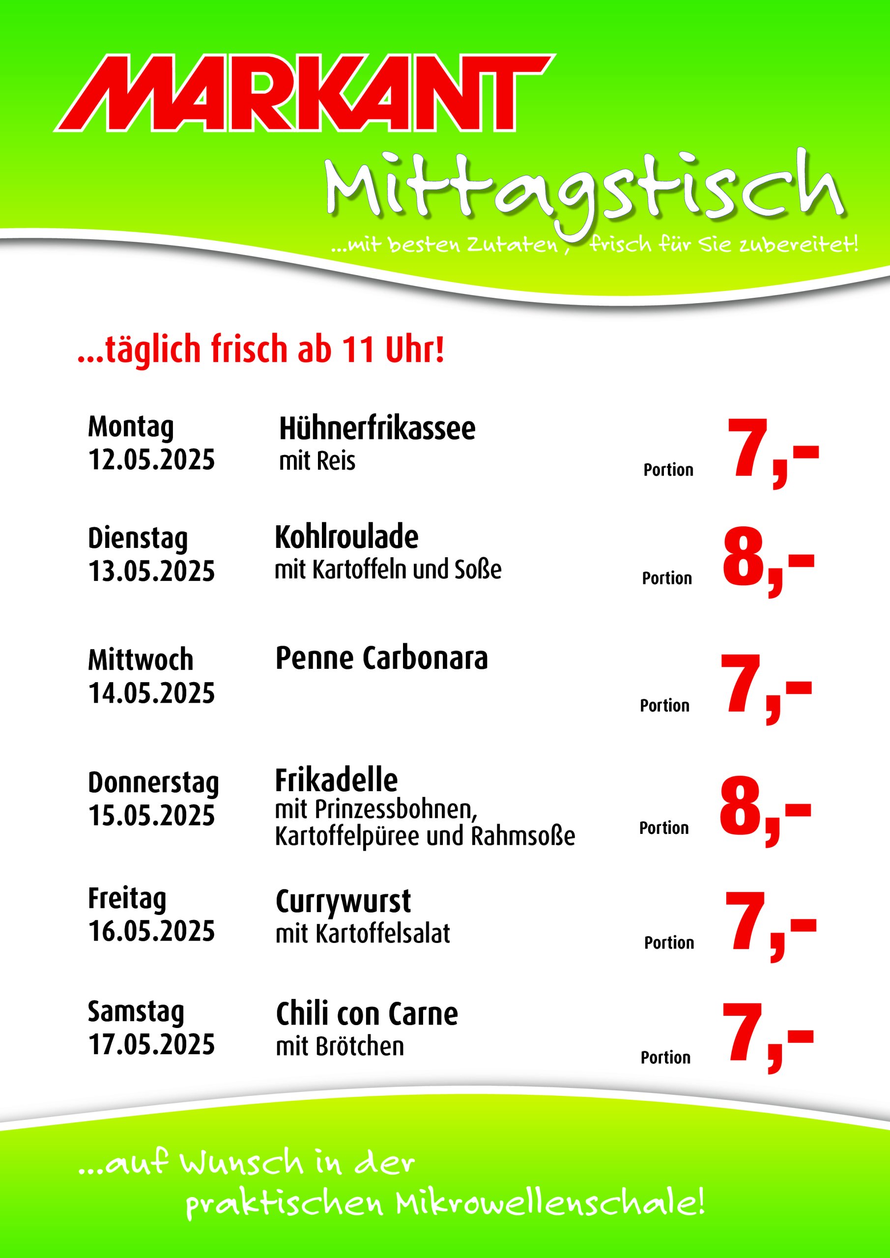 markant-freu-dich-drauf - Markant Freu Dich Drauf - Mittagstisch-Prospekt gültig von 12.05. bis 17.05. - page: 1