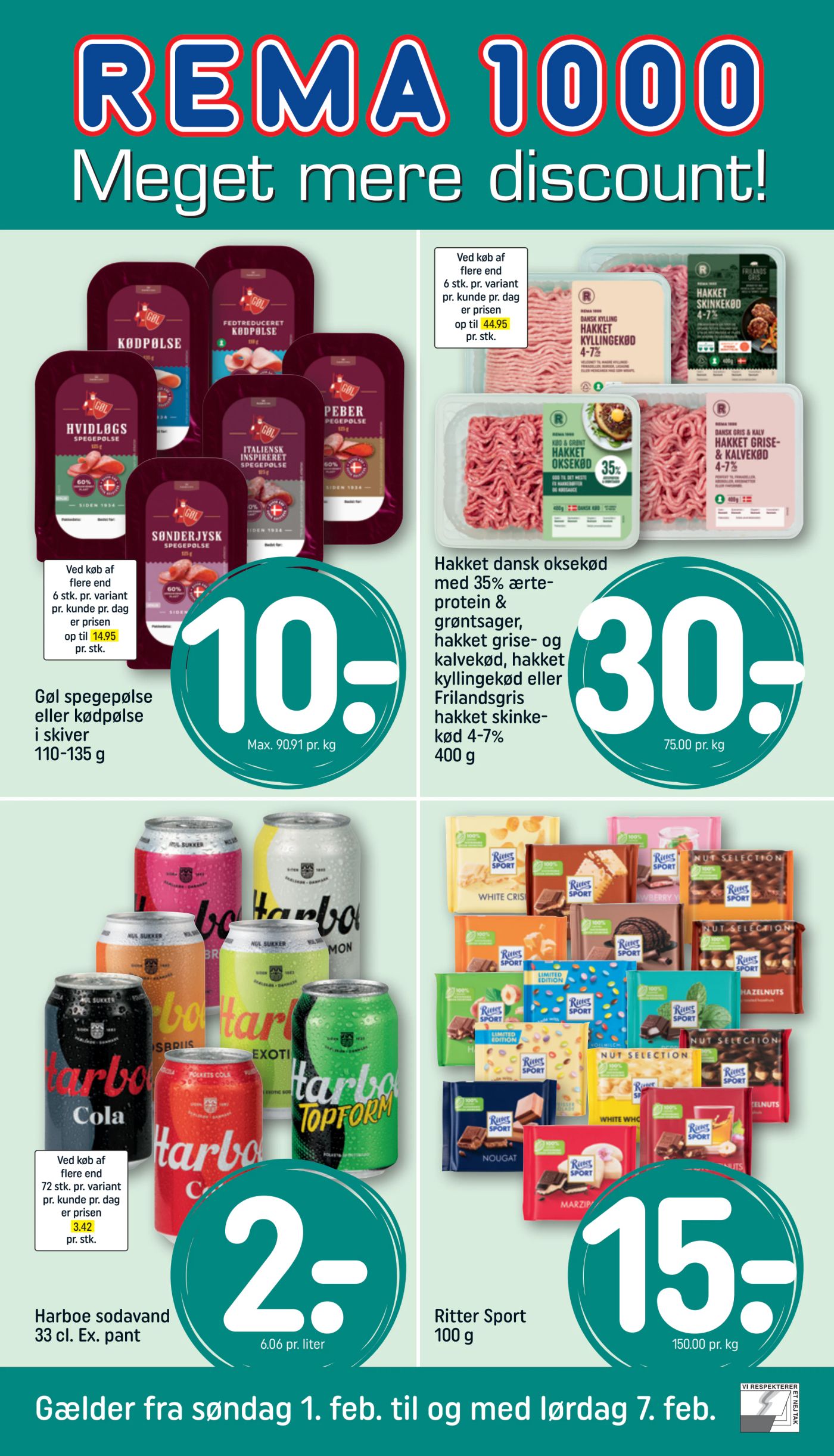 rema-1000 - Rema 1000 tilbudsavis gyldig fra 01.02. til 07.02. - page: 1