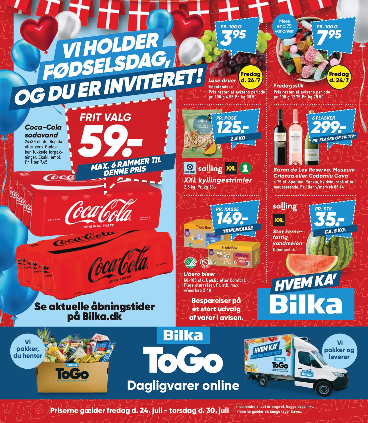 bilka - Bilka - Bilka Avisen Få inspiration til ugens indkøb i Bilka Avisen - spændende nyheder og sæsonaktuelle produkter hver uge. Gå på opdagelse og se, hvad der venter denne uge hos Bilka. tilbudsavis for næste uge fra fredag, 24.07.2026 til torsdag, 30.