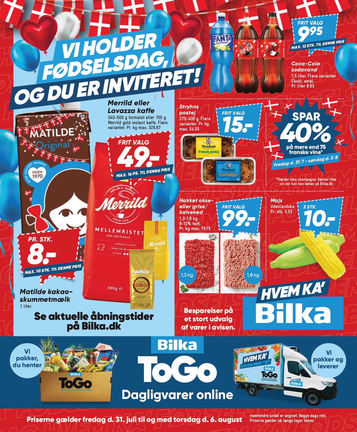 bilka - Bilka tilbudsavis for næste uge fra fredag, 31.07.2026 til torsdag, 06.08.2026