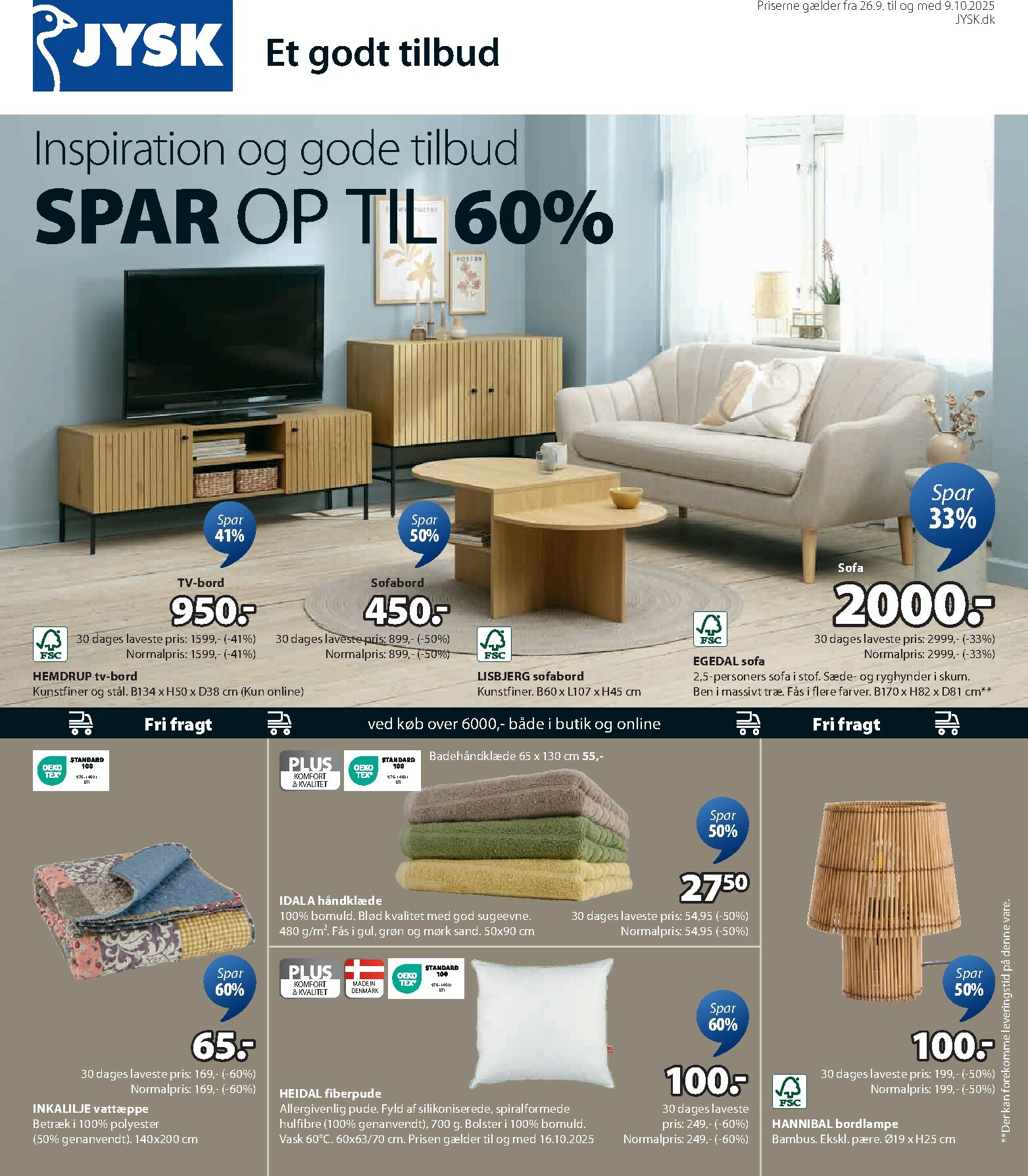 jysk - JYSK tilbudsavis gyldig fra 26.09. til 09.10.