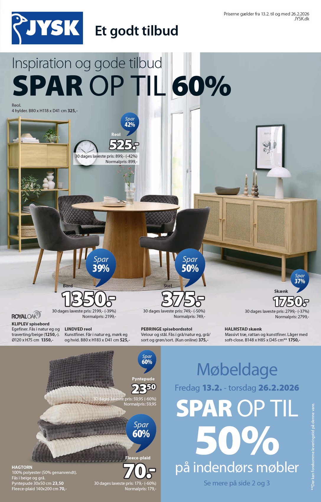 jysk - JYSK tilbudsavis gyldig fra 13.02.2026 til 26.02.2026
