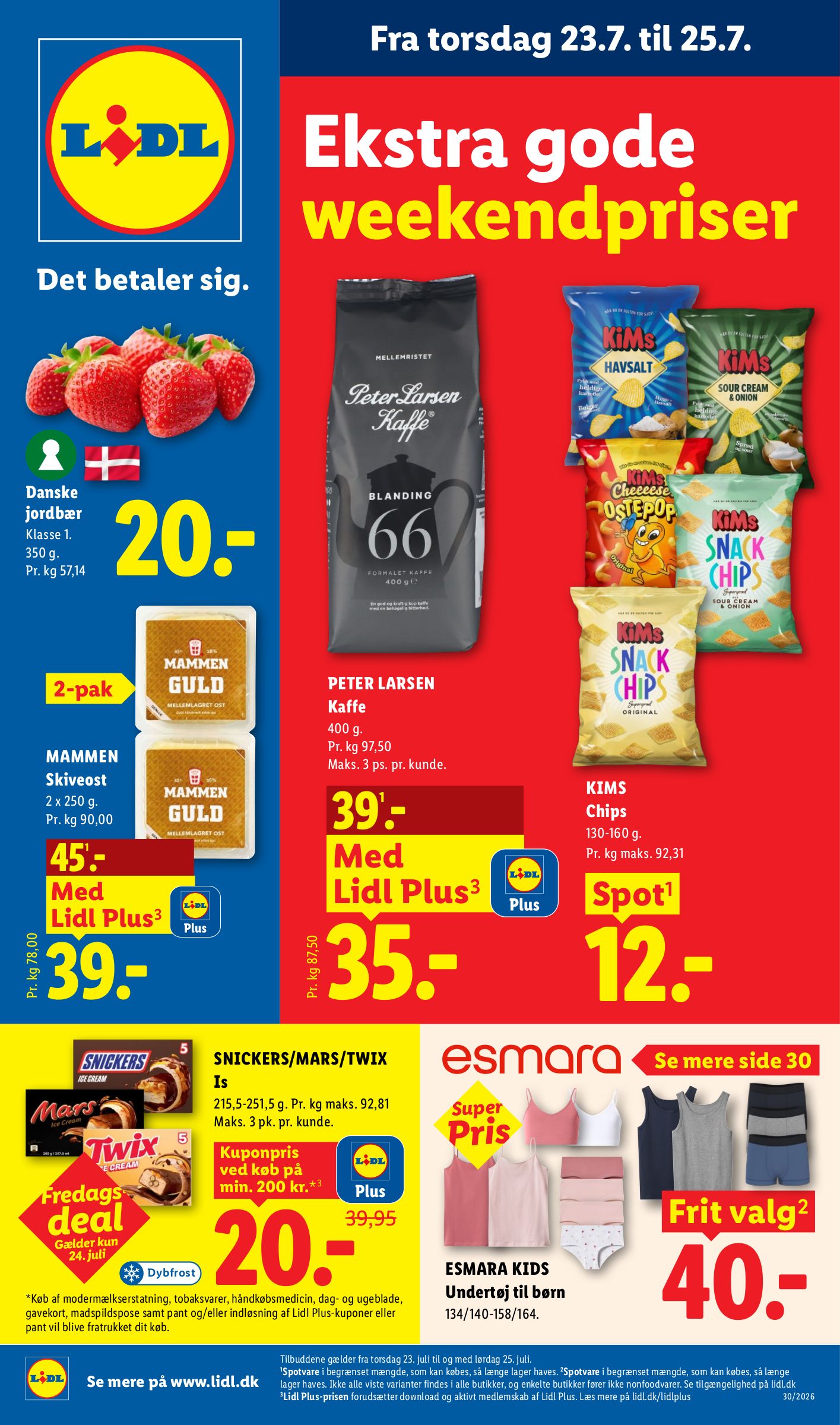 lidl - Ny Lidl - Ekstra gode weekendpriser tilbudsavis fra torsdag, 23.07.2026 til lørdag, 25.07.2026