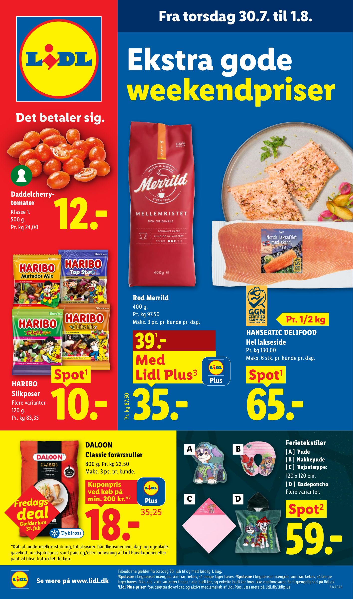 lidl - Ny Lidl - Ekstra gode weekendpriser tilbudsavis fra torsdag, 30.07.2026 til lørdag, 01.08.2026