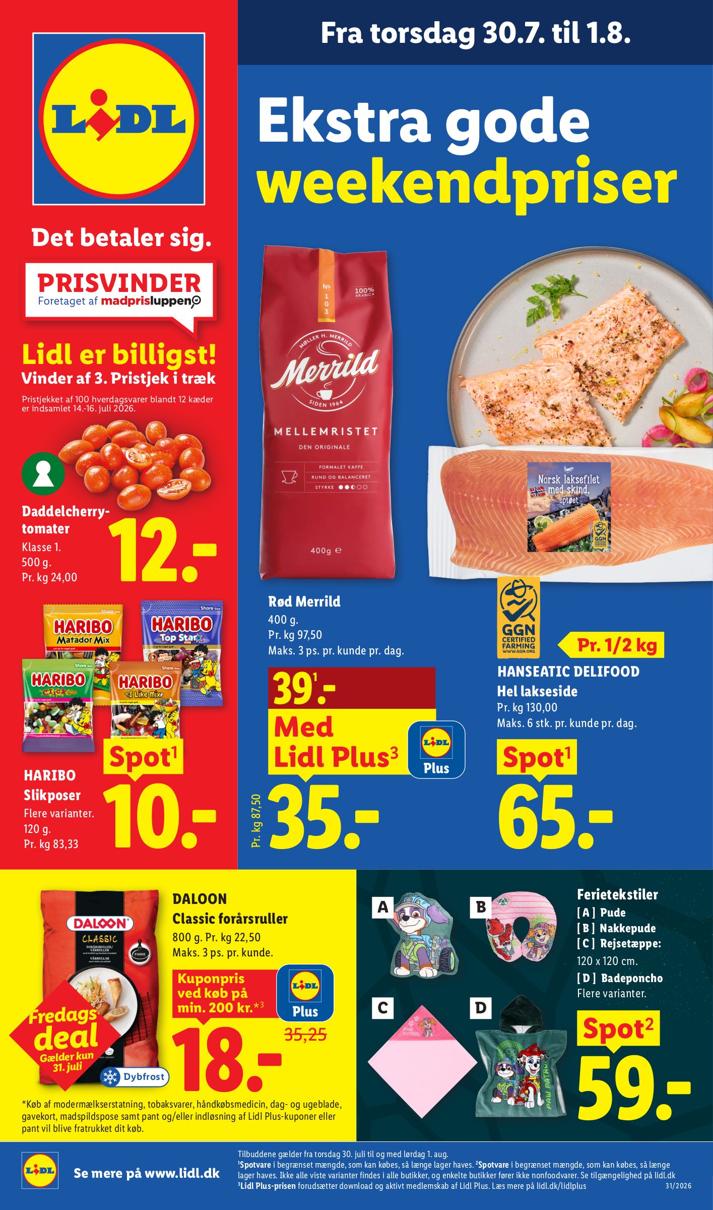 lidl - Aktuel Lidl - Ekstra gode weekendpriser tilbudsavis fra torsdag, 30.07.2026 til lørdag, 01.08.2026