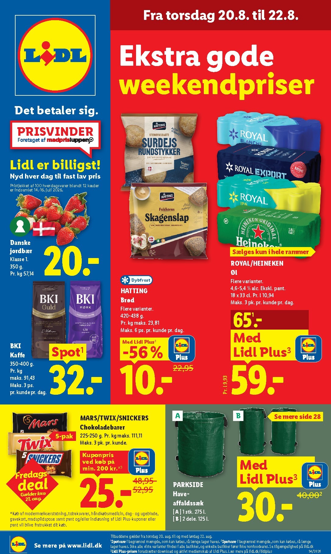 lidl - Ny Lidl - Weekendtilbud tilbudsavis fra torsdag, 20.08.2026 til lørdag, 22.08.2026