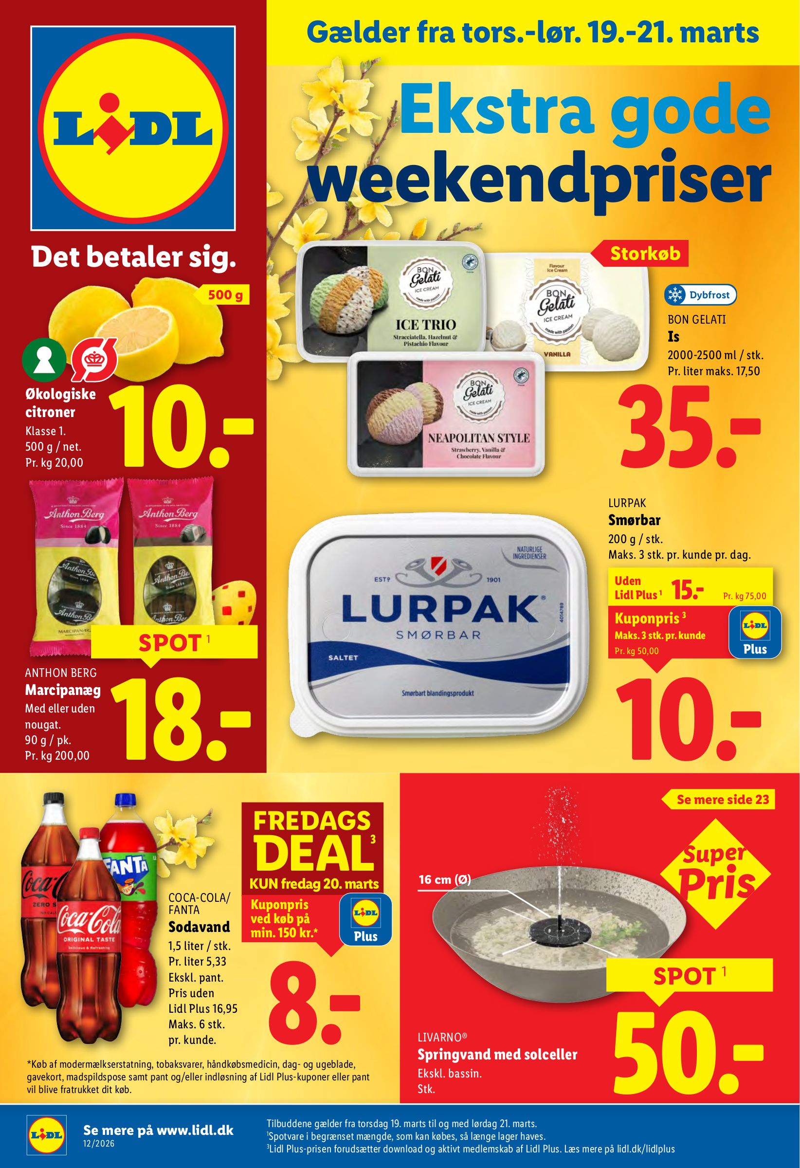 lidl - Lidl tilbudsavis gyldig fra 19.03.2026 til 21.03.2026 - page: 1