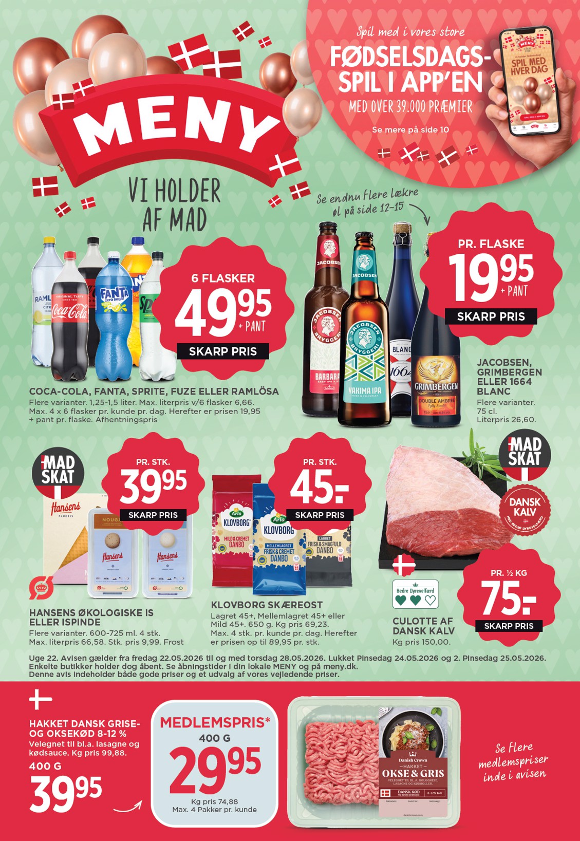 meny - Meny tilbudsavis for næste uge fra fredag, 22.05.2026 til torsdag, 28.05.2026