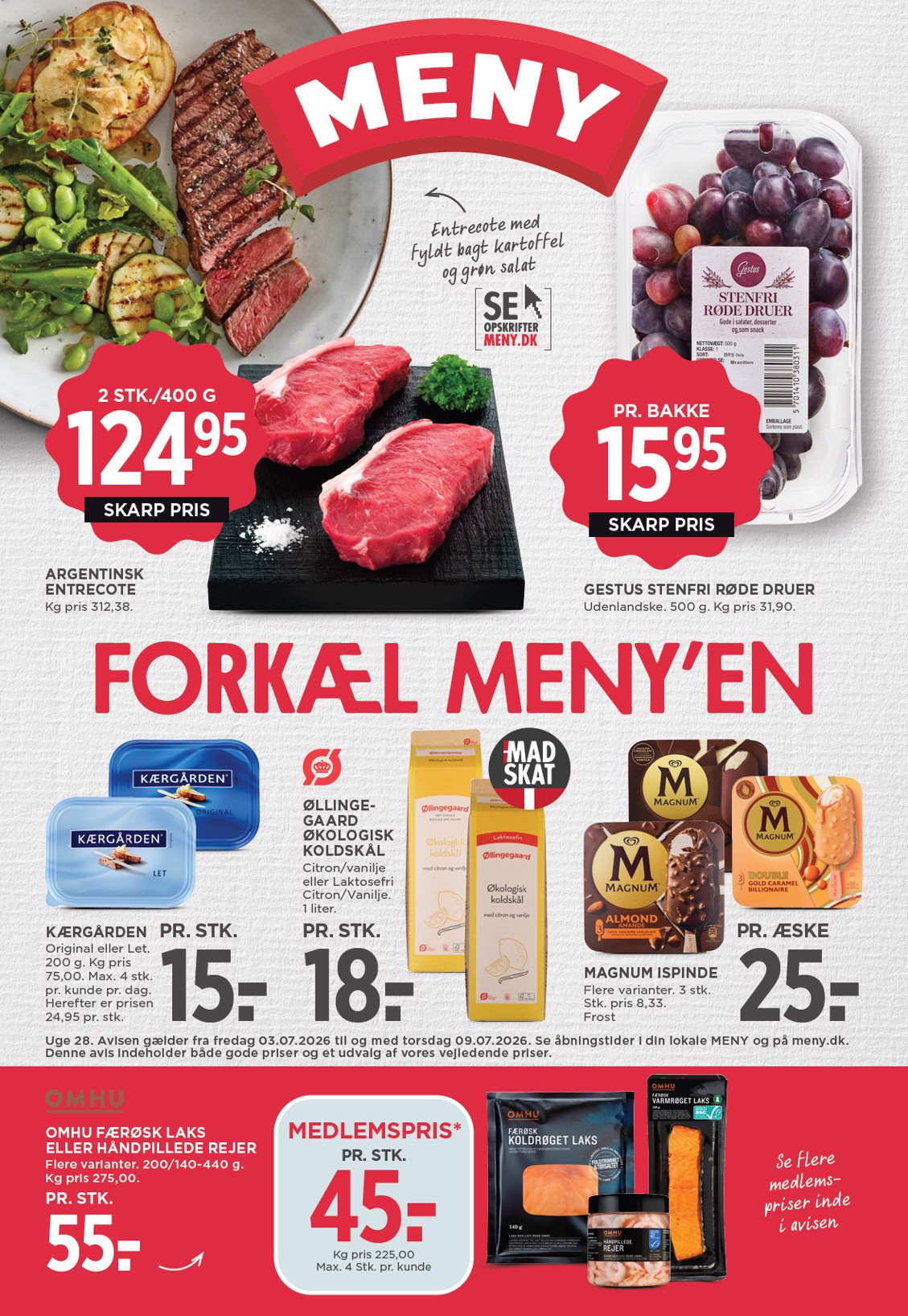 meny - Meny tilbudsavis for næste uge fra fredag, 03.07.2026 til torsdag, 09.07.2026