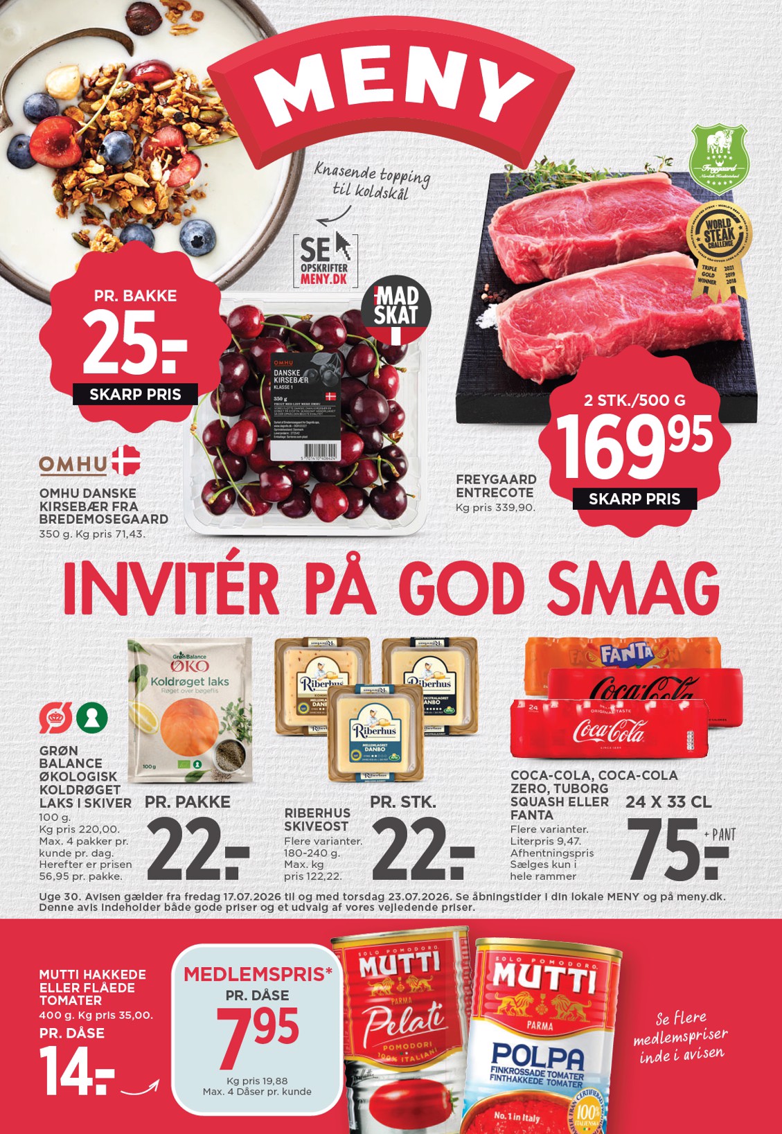 meny - Meny tilbudsavis for næste uge fra fredag, 17.07.2026 til torsdag, 23.07.2026 - page: 1
